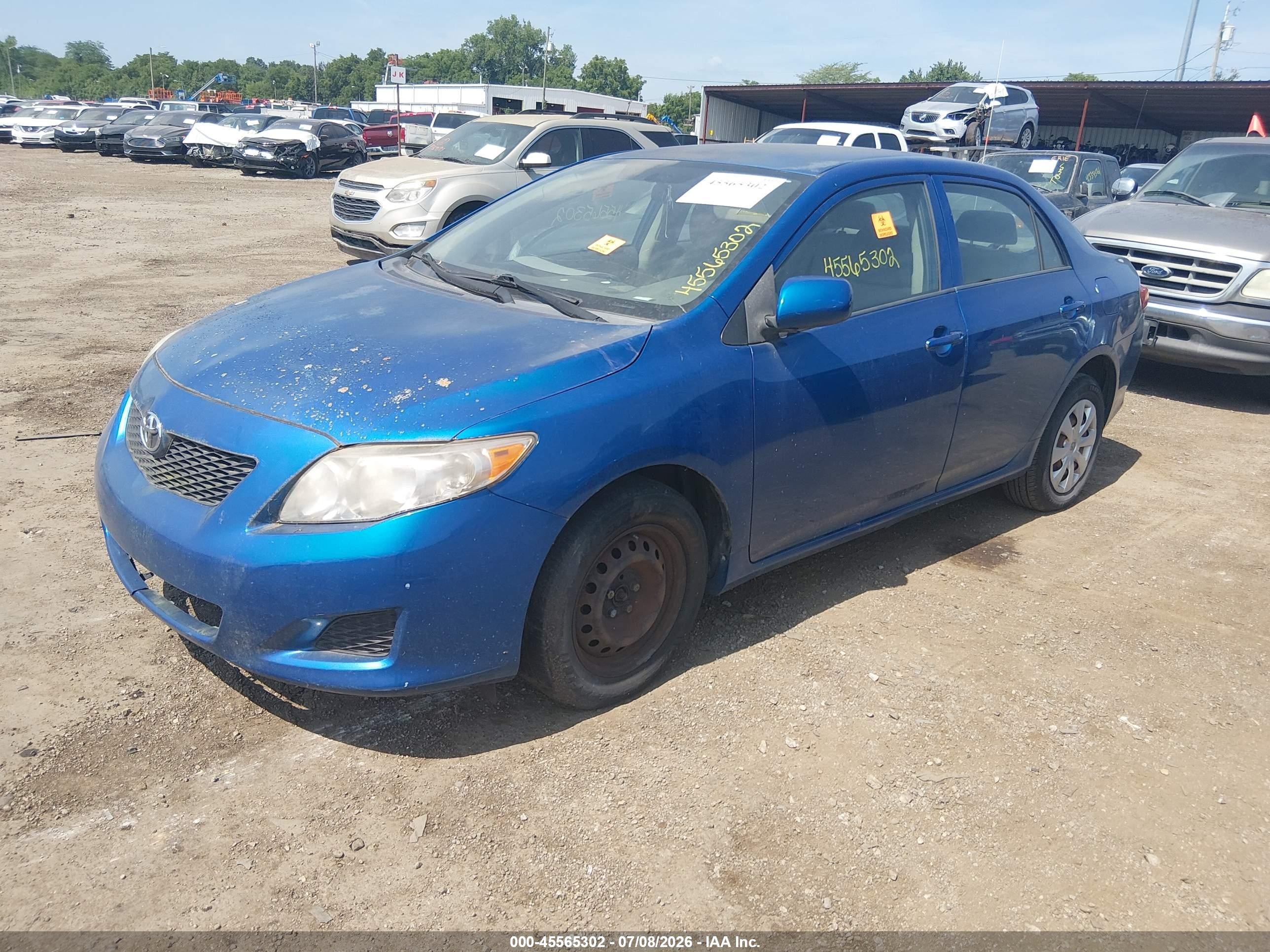 2010 Toyota Corolla Le Blue vin: 1NXBU4EEXAZ165472