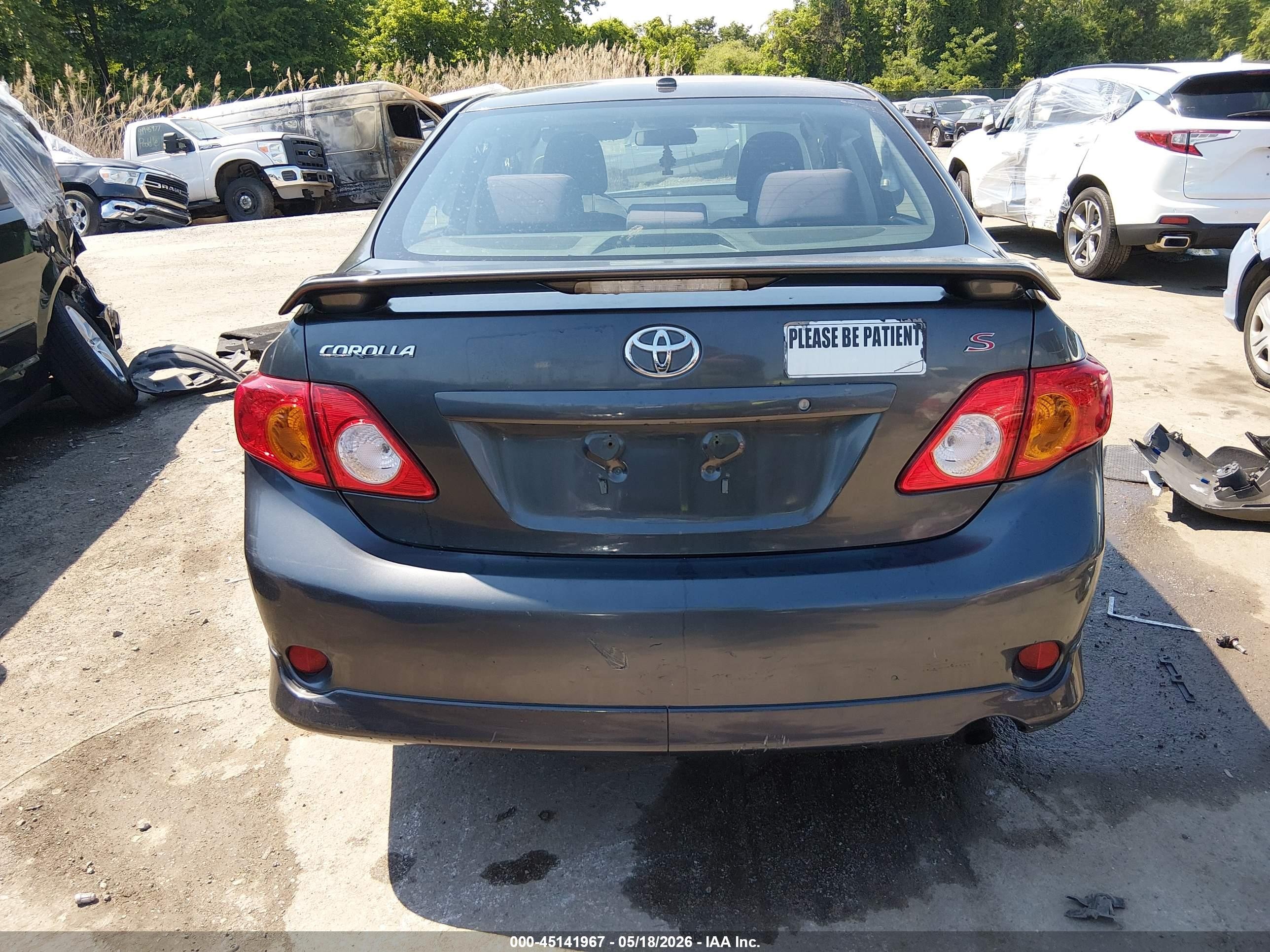 2010 Toyota Corolla S Gray vin: 1NXBU4EEXAZ172907