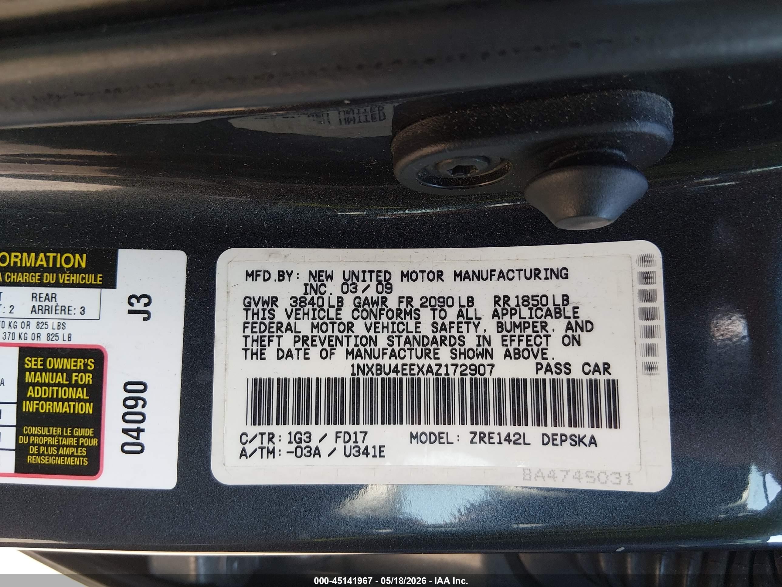 2010 Toyota Corolla S Gray vin: 1NXBU4EEXAZ172907