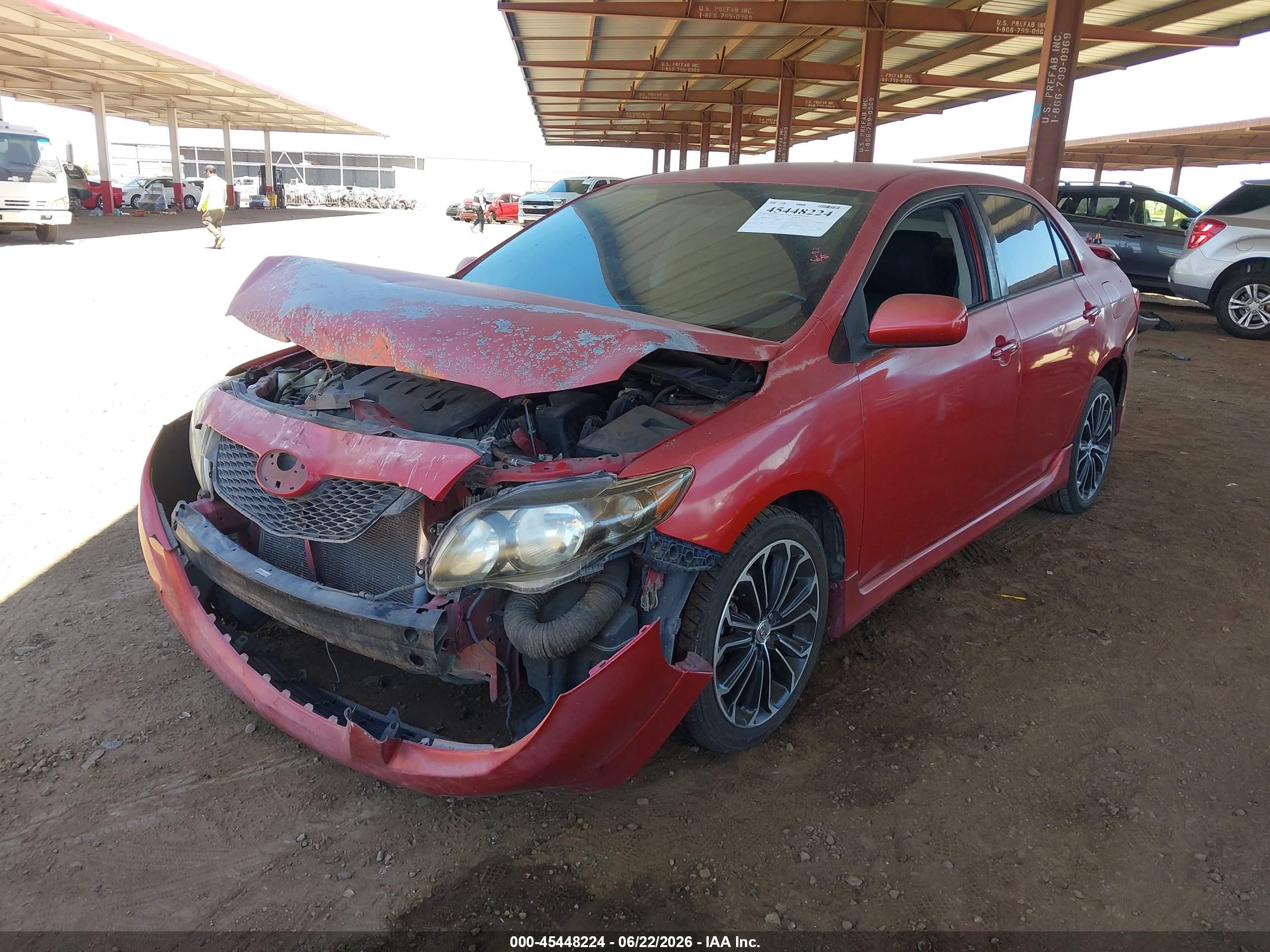 2010 Toyota Corolla S Red vin: 1NXBU4EEXAZ236251