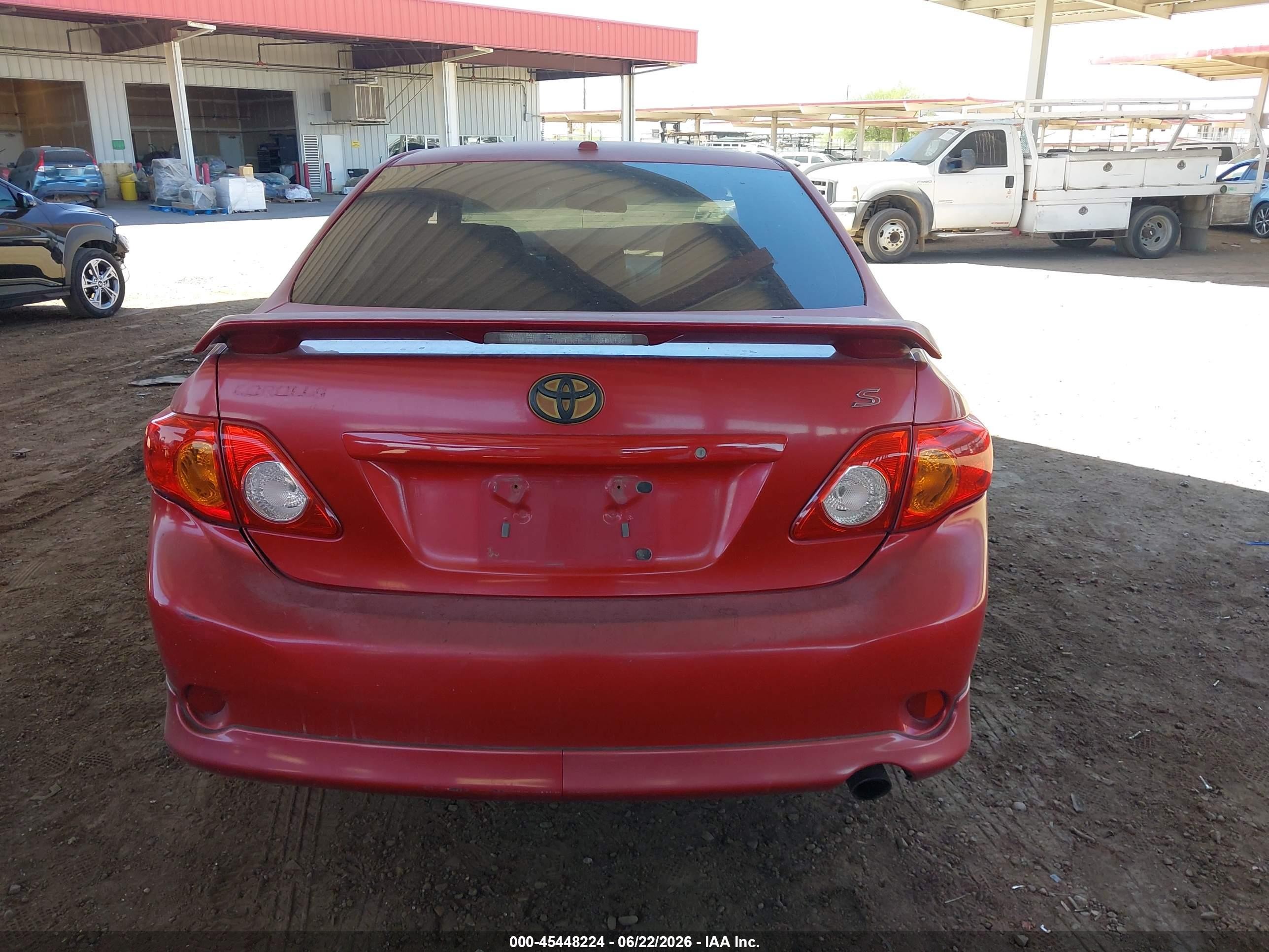 2010 Toyota Corolla S Red vin: 1NXBU4EEXAZ236251