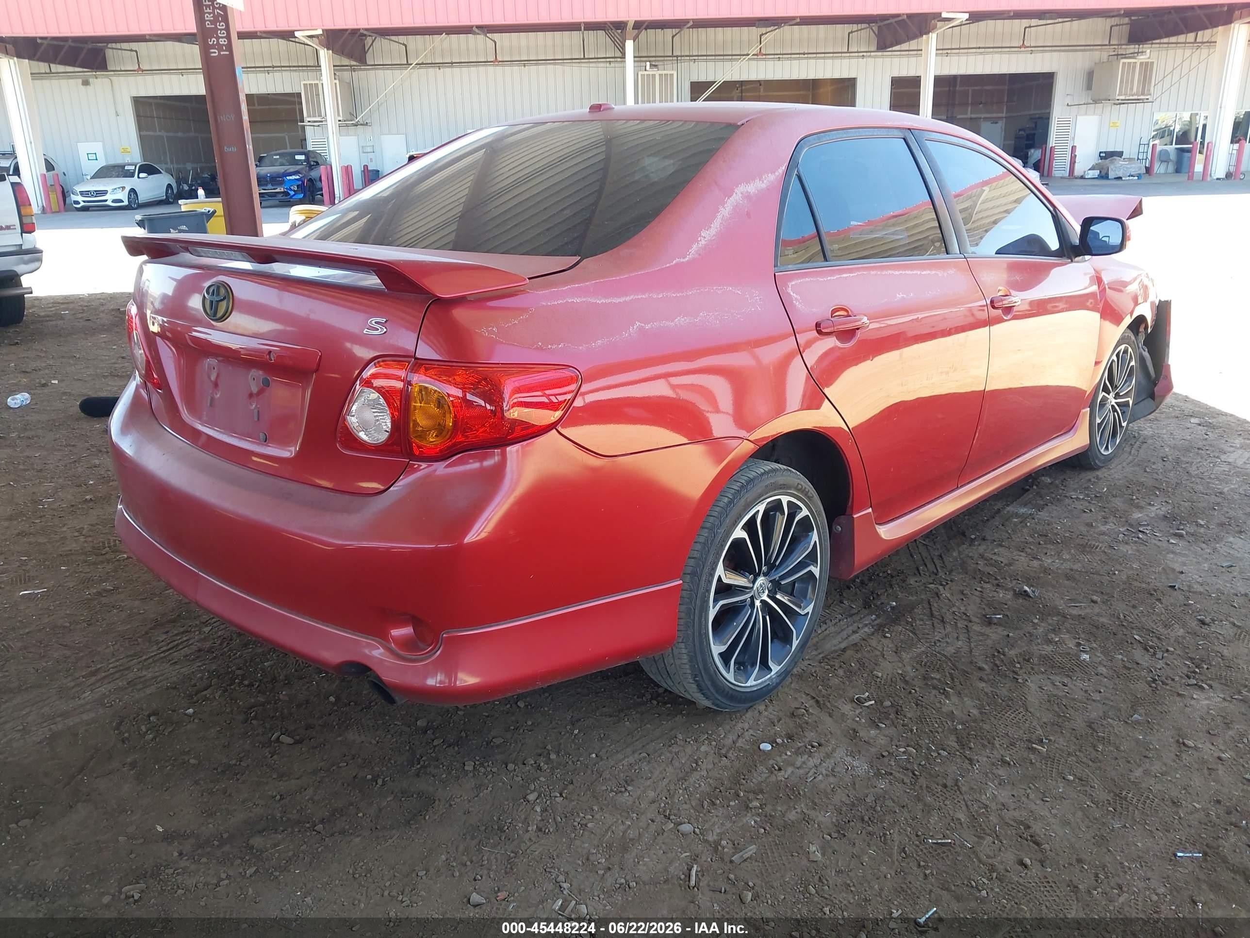 2010 Toyota Corolla S Red vin: 1NXBU4EEXAZ236251