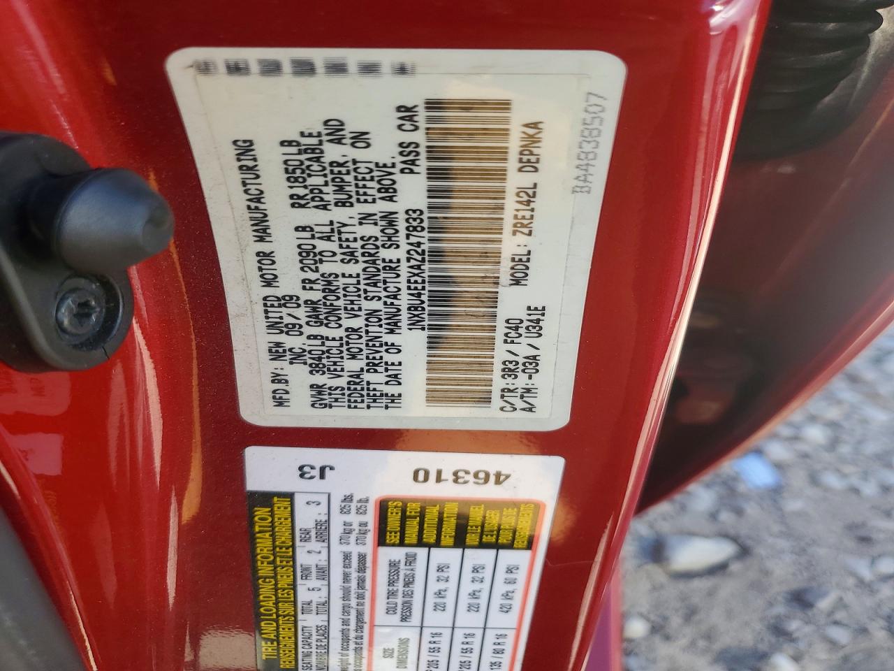2010 Toyota Corolla Xle Red vin: 1NXBU4EEXAZ247833