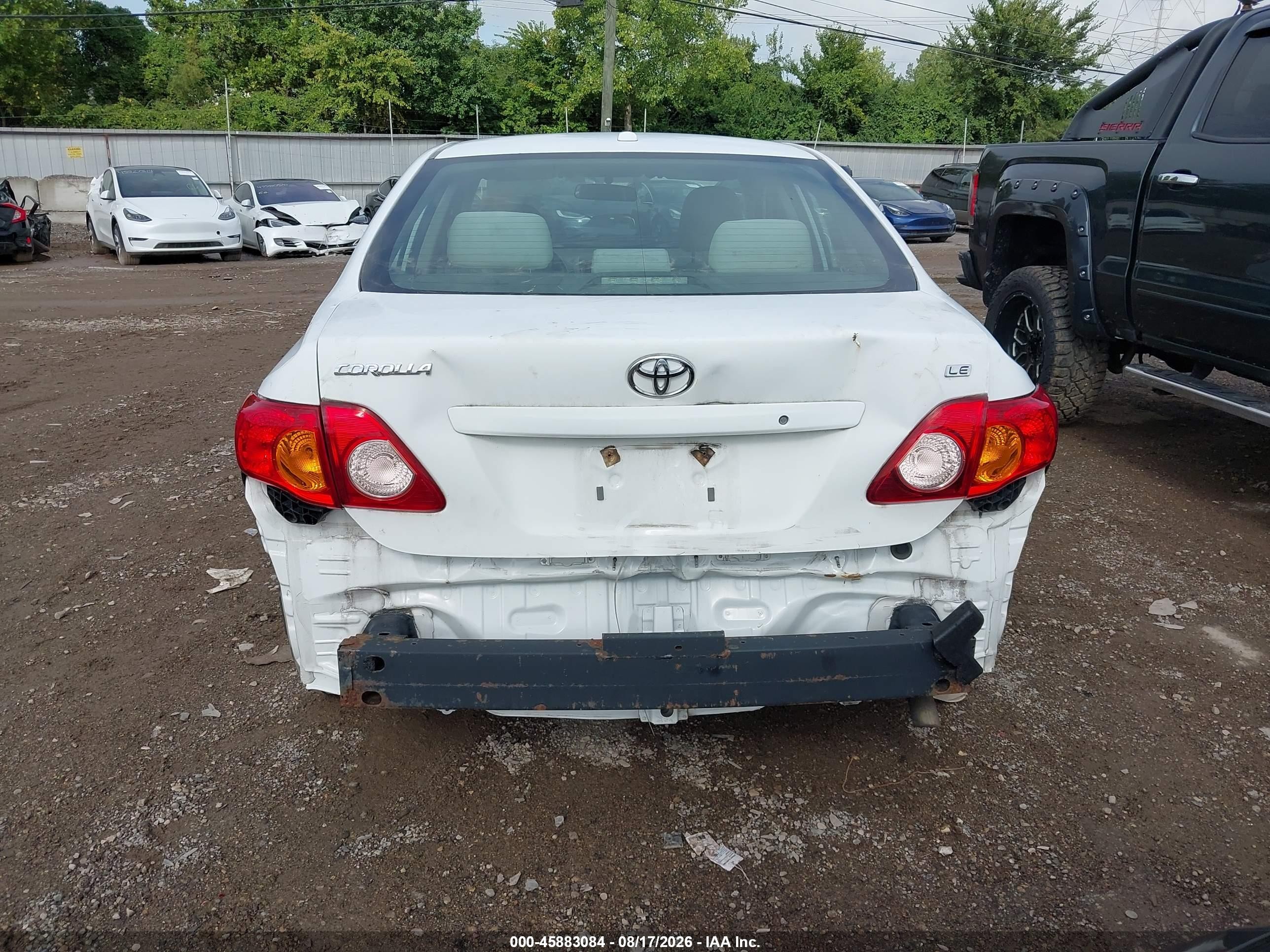2010 Toyota Corolla Le White vin: 1NXBU4EEXAZ253955