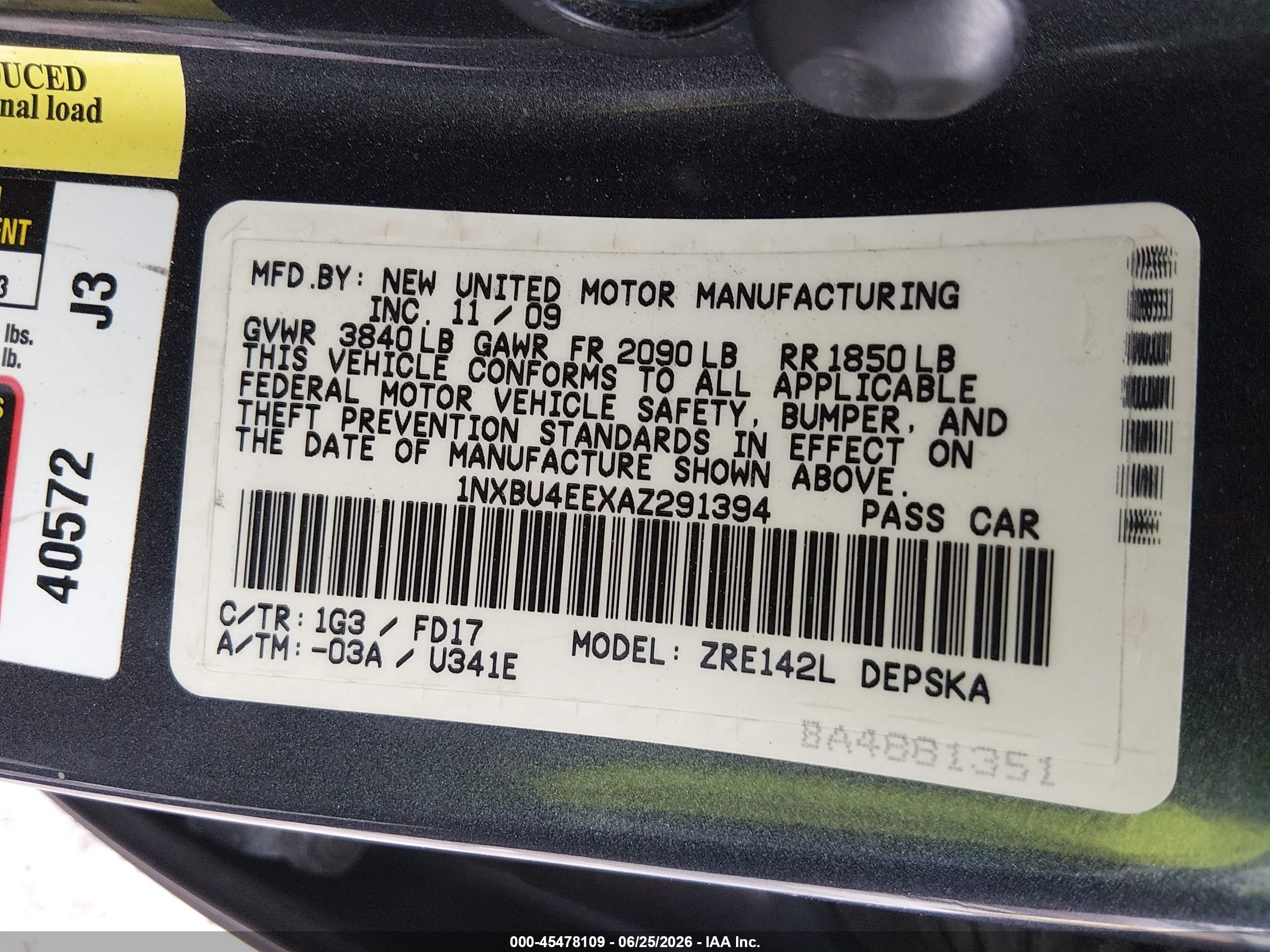 2010 Toyota Corolla S Gray vin: 1NXBU4EEXAZ291394