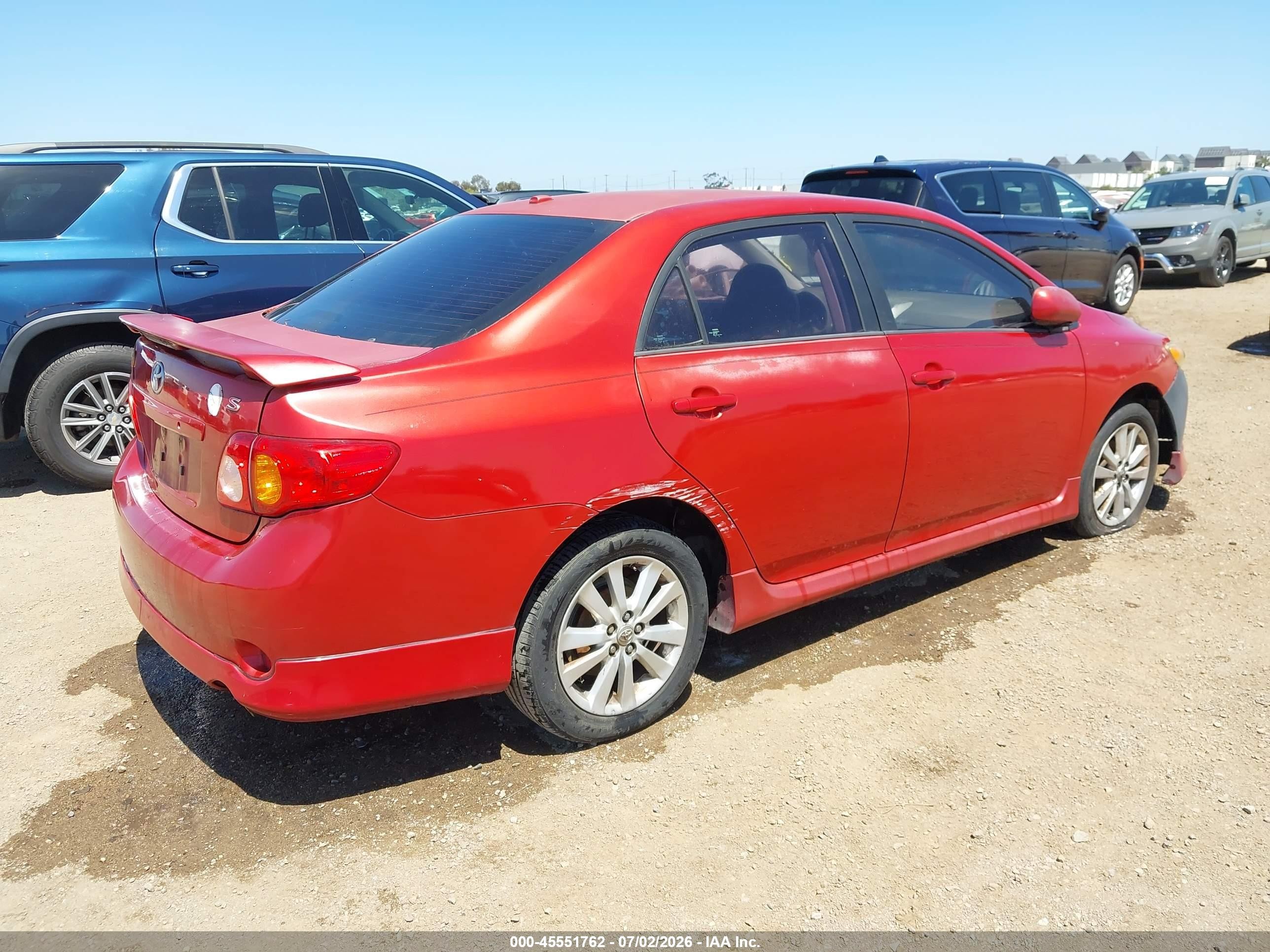 2010 Toyota Corolla S Red vin: 1NXBU4EEXAZ305052