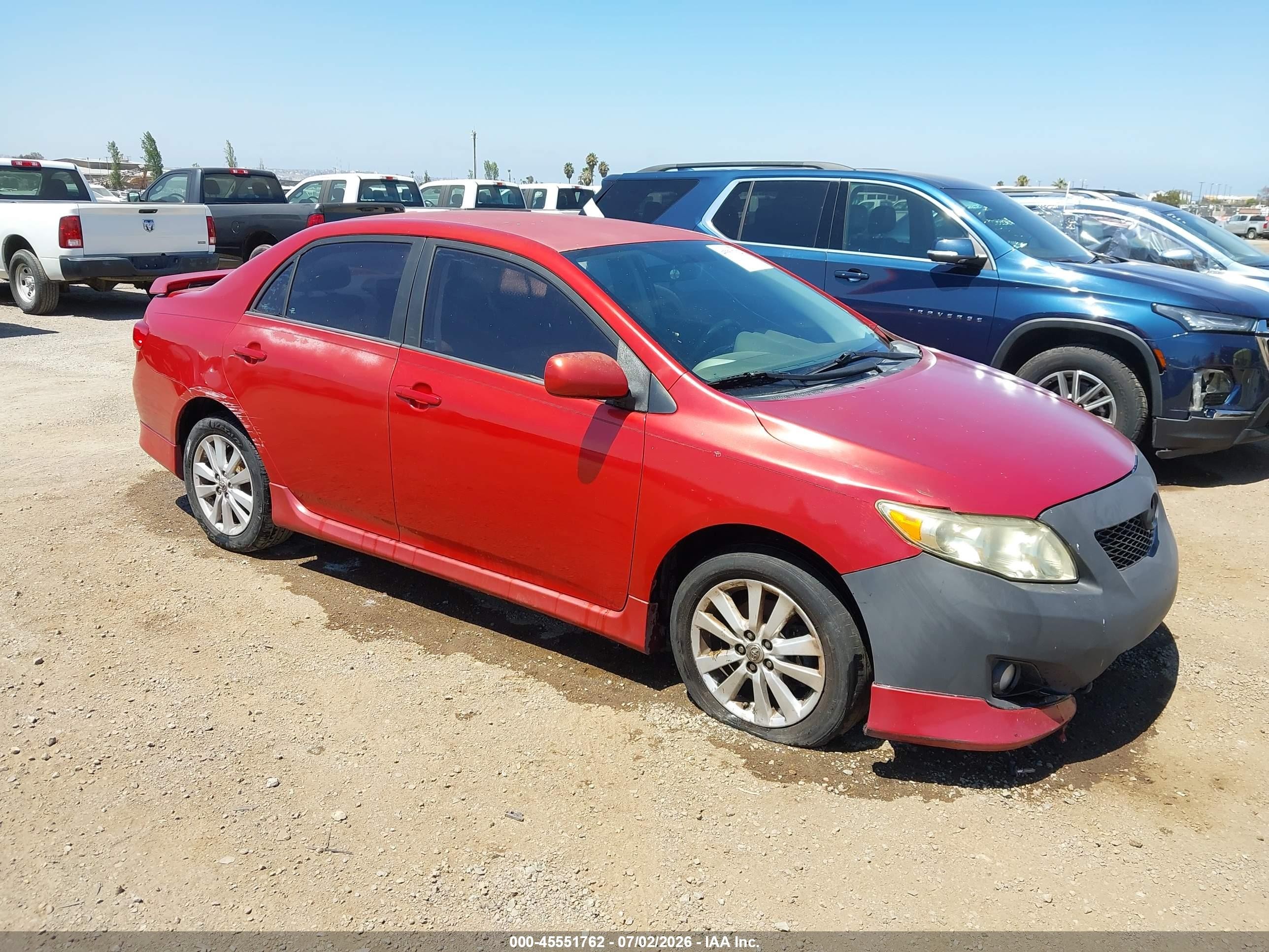 2010 Toyota Corolla S Red vin: 1NXBU4EEXAZ305052