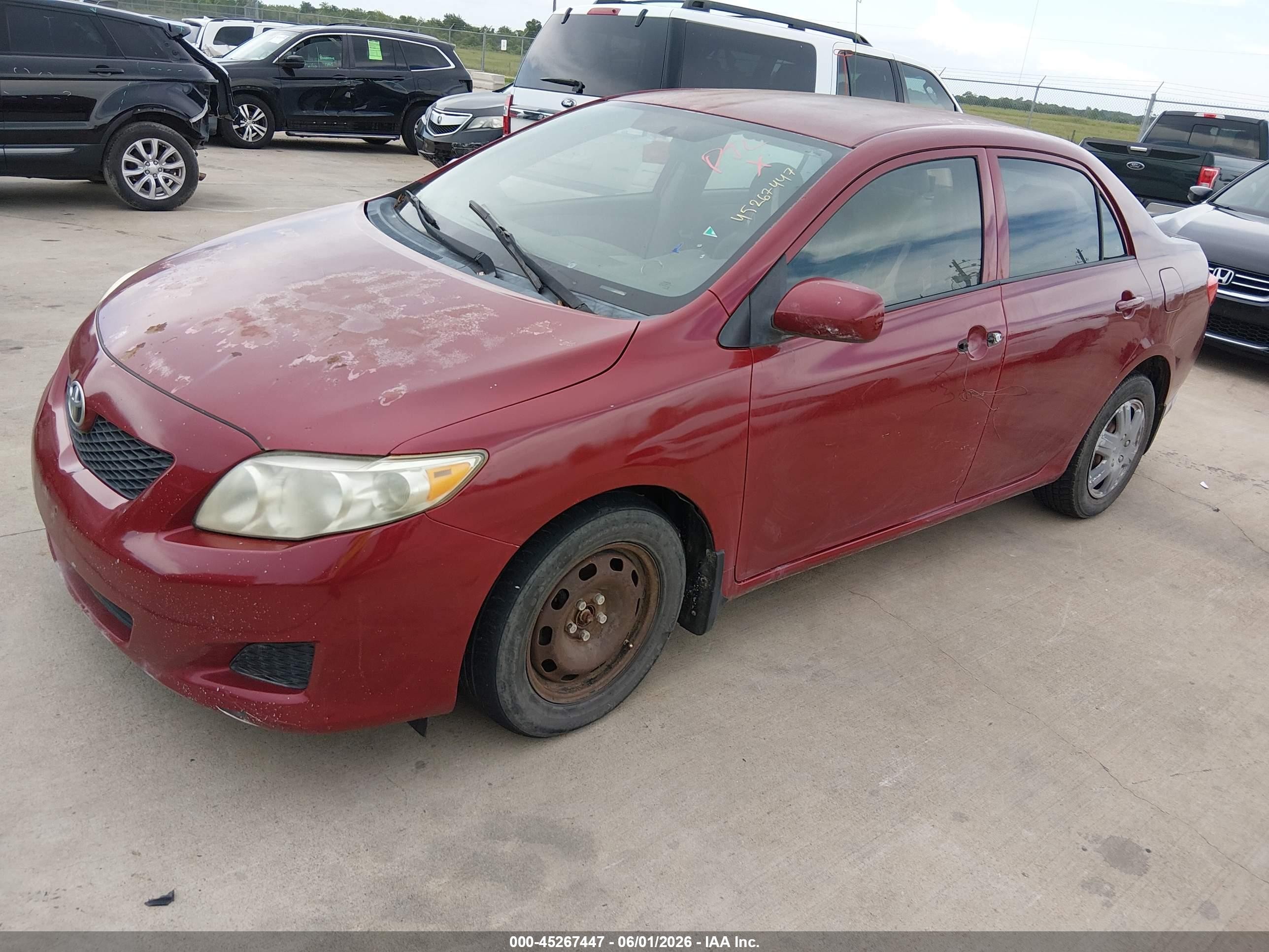 2010 Toyota Corolla Le Red vin: 1NXBU4EEXAZ353635