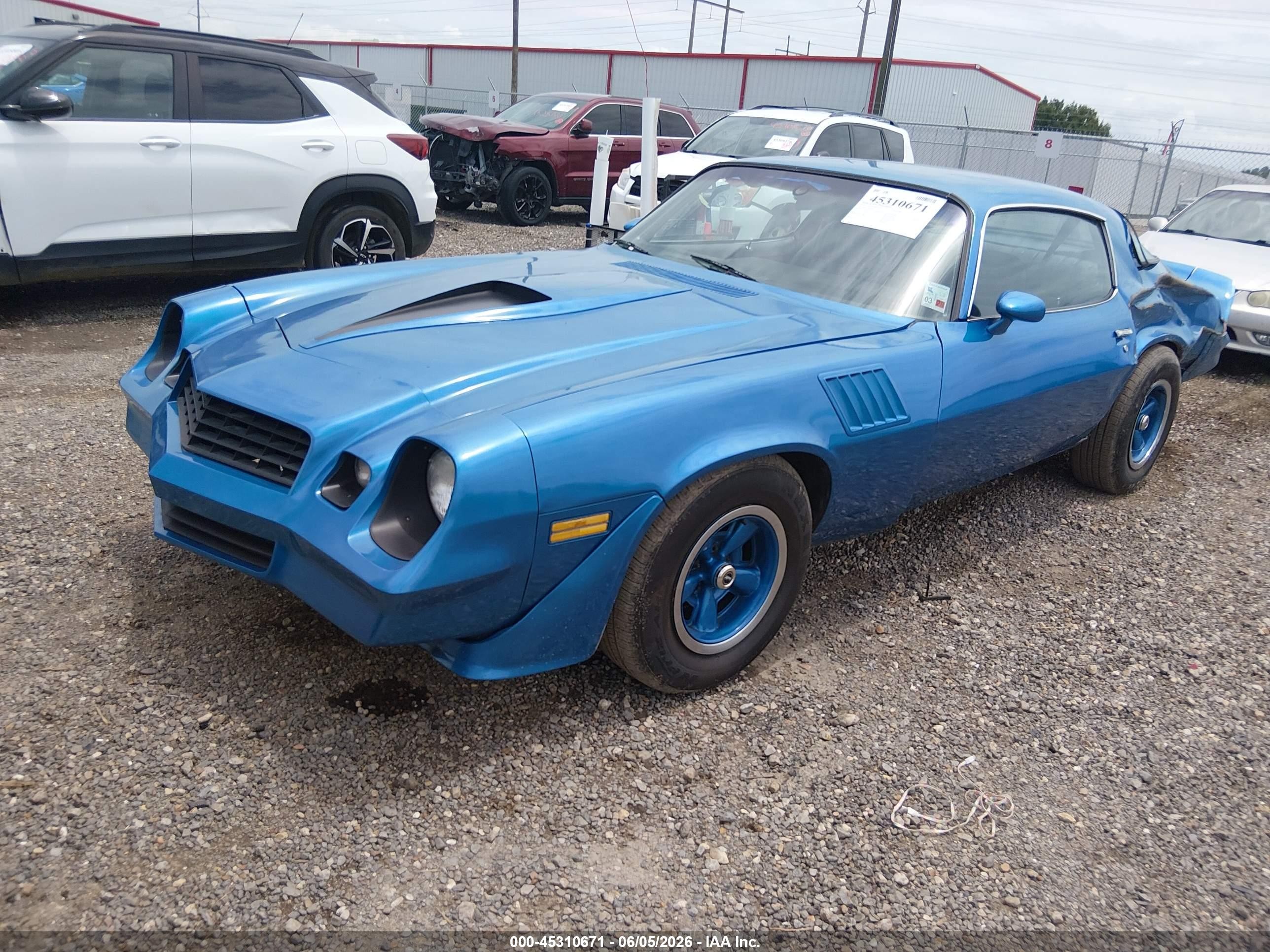 1979 Chevrolet Camaro Blue vin: 1Q87L9L614844