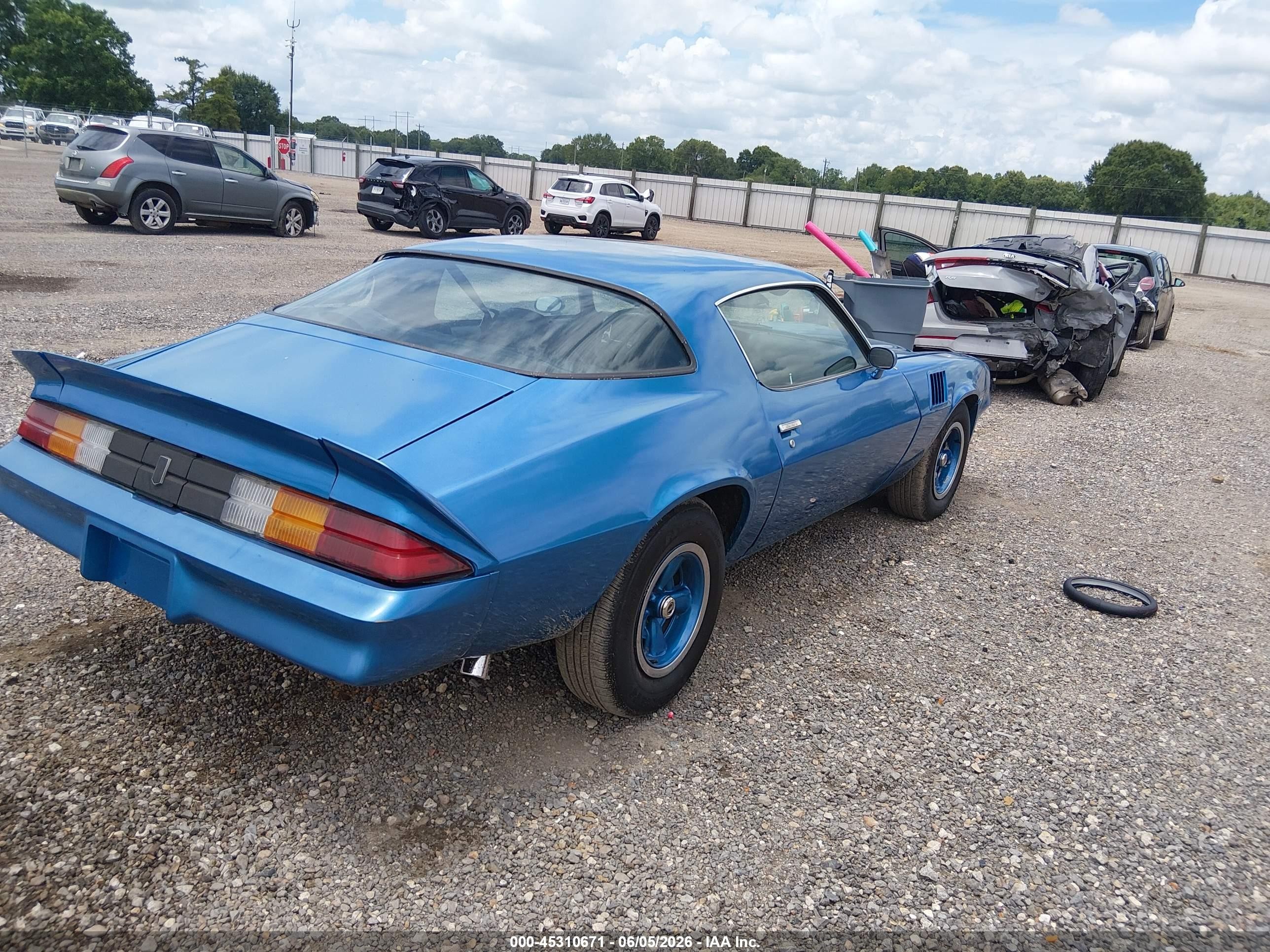 1979 Chevrolet Camaro Blue vin: 1Q87L9L614844
