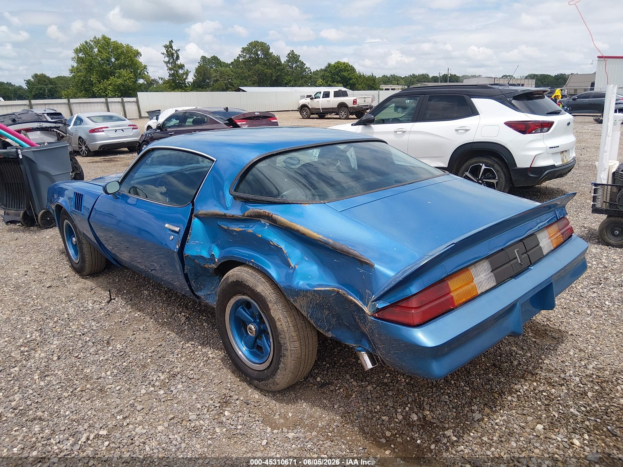 1979 Chevrolet Camaro Blue vin: 1Q87L9L614844