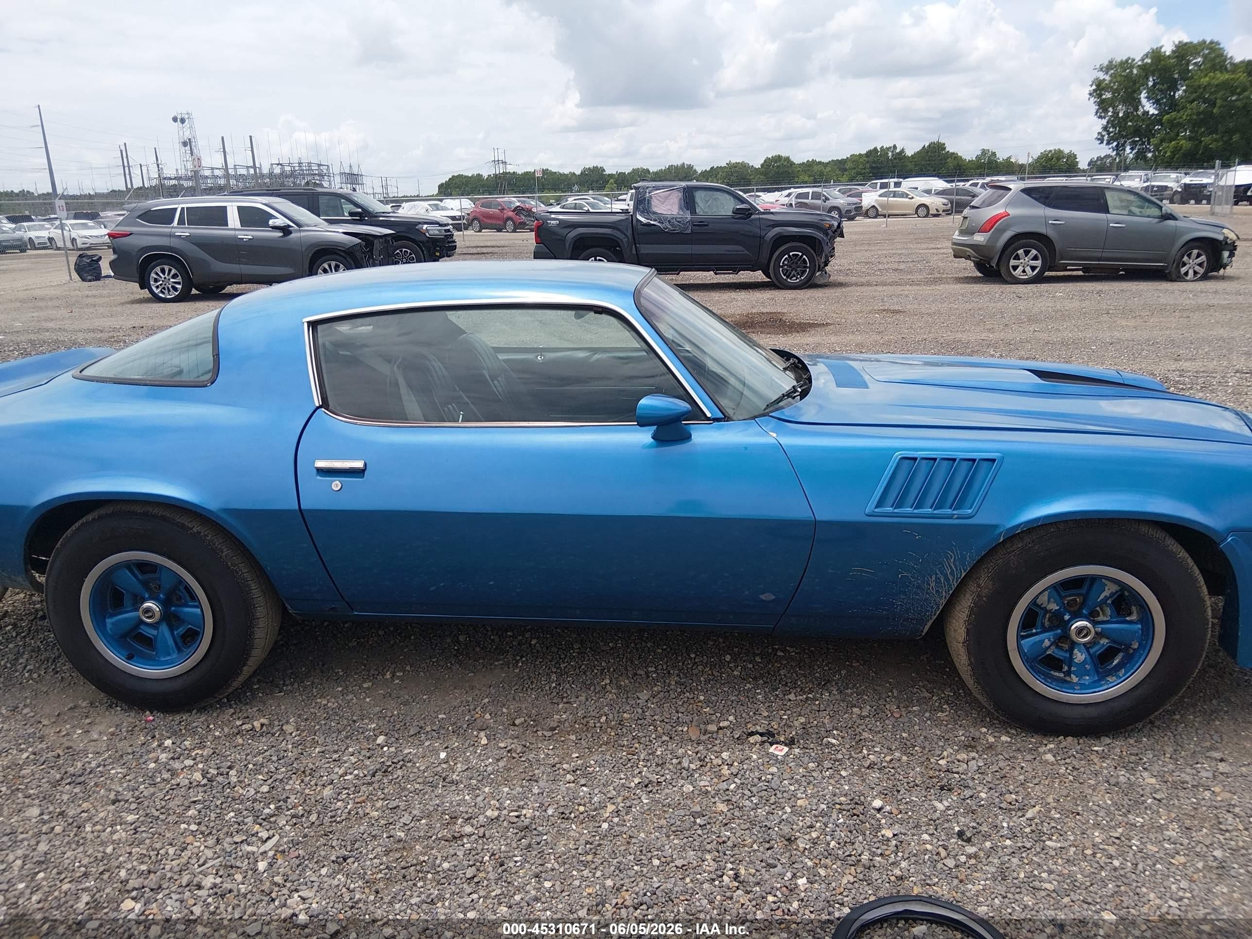1979 Chevrolet Camaro Blue vin: 1Q87L9L614844