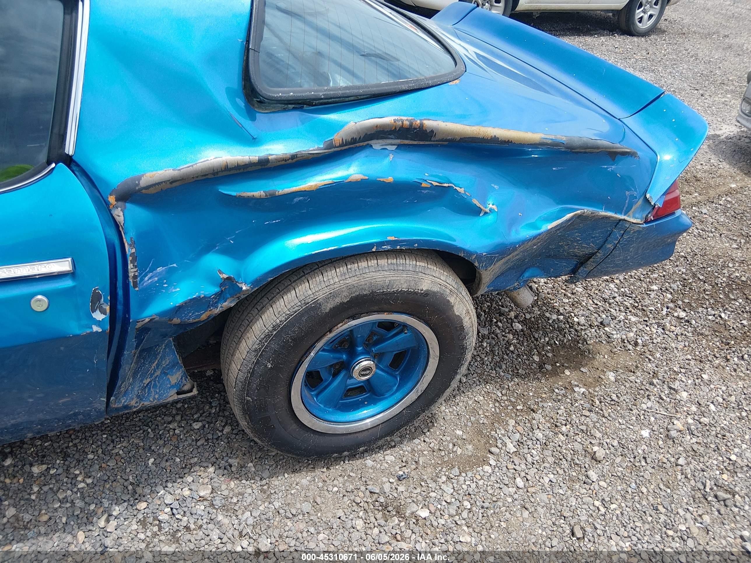 1979 Chevrolet Camaro Blue vin: 1Q87L9L614844