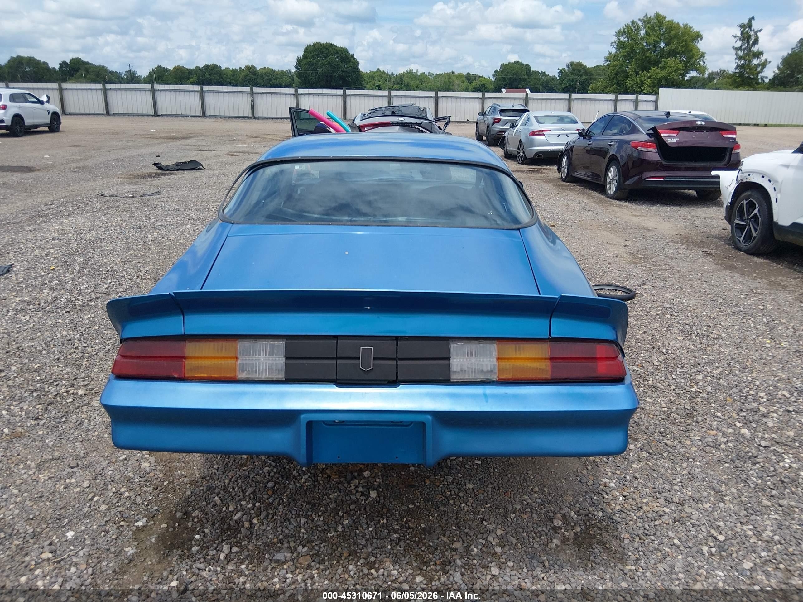 1979 Chevrolet Camaro Blue vin: 1Q87L9L614844