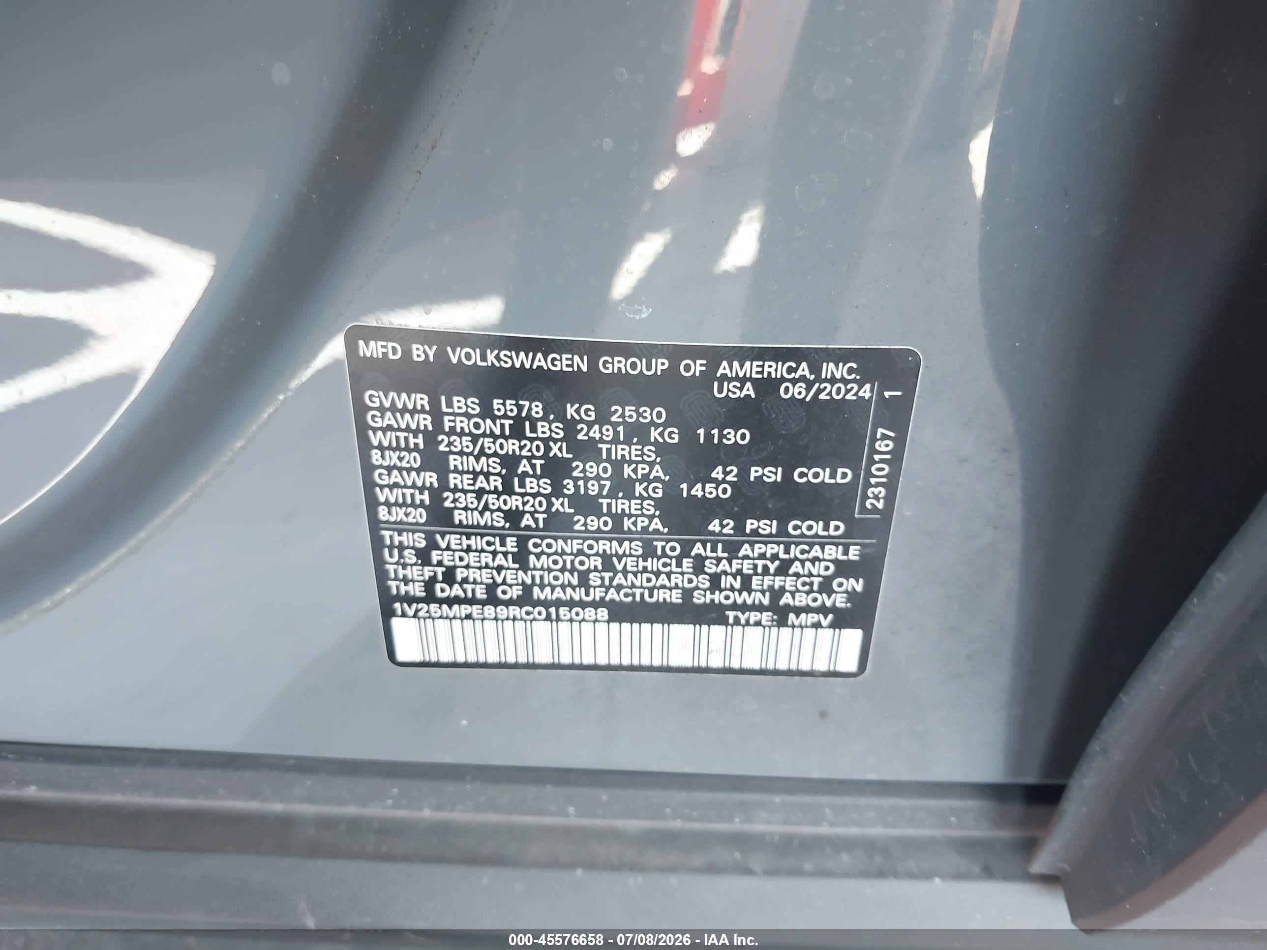 2024 Volkswagen Id.4 S Dark Blue vin: 1V25MPE89RC015088