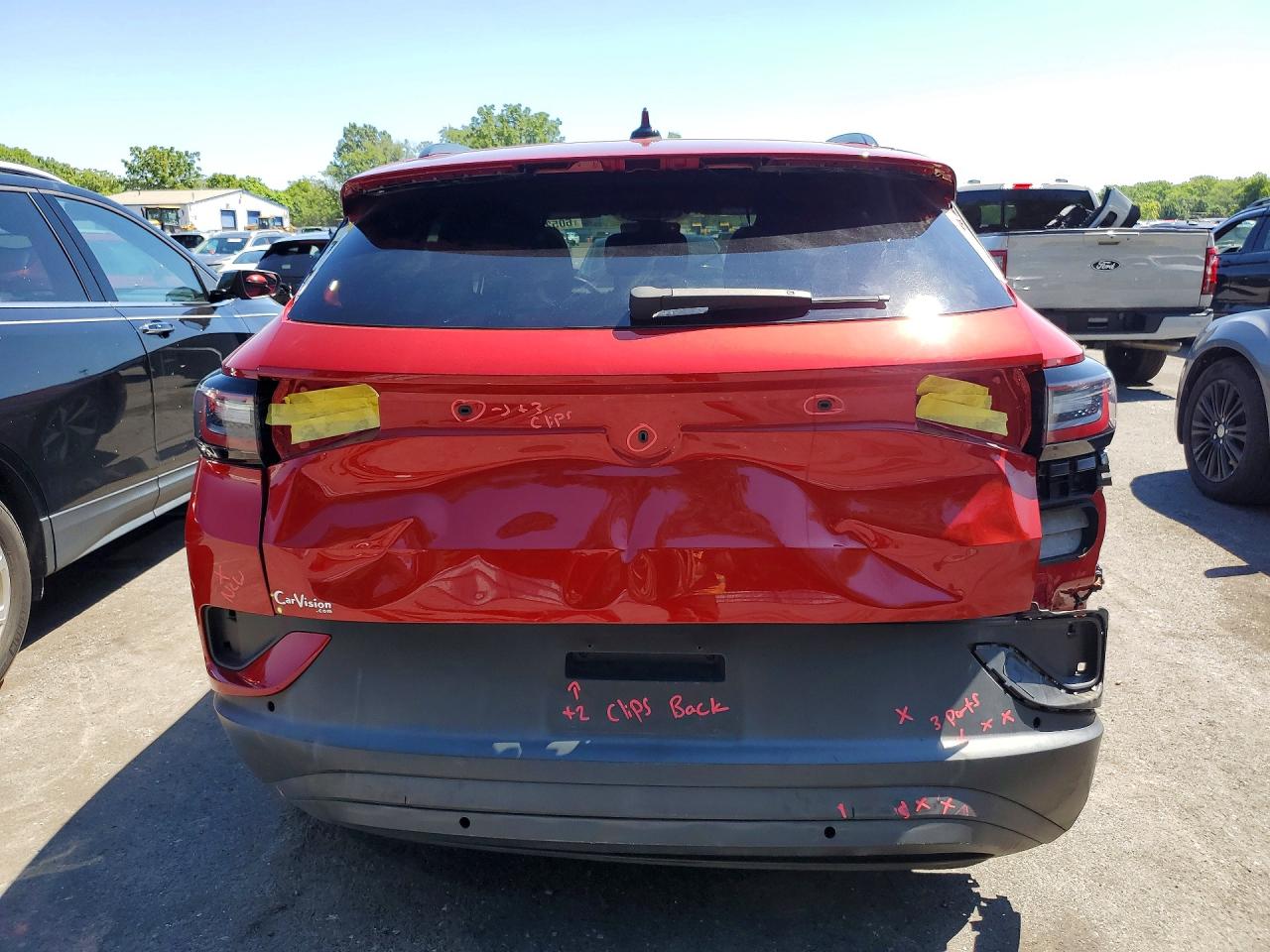 2023 Volkswagen Id.4 S Red vin: 1V25MPE8XPC024539