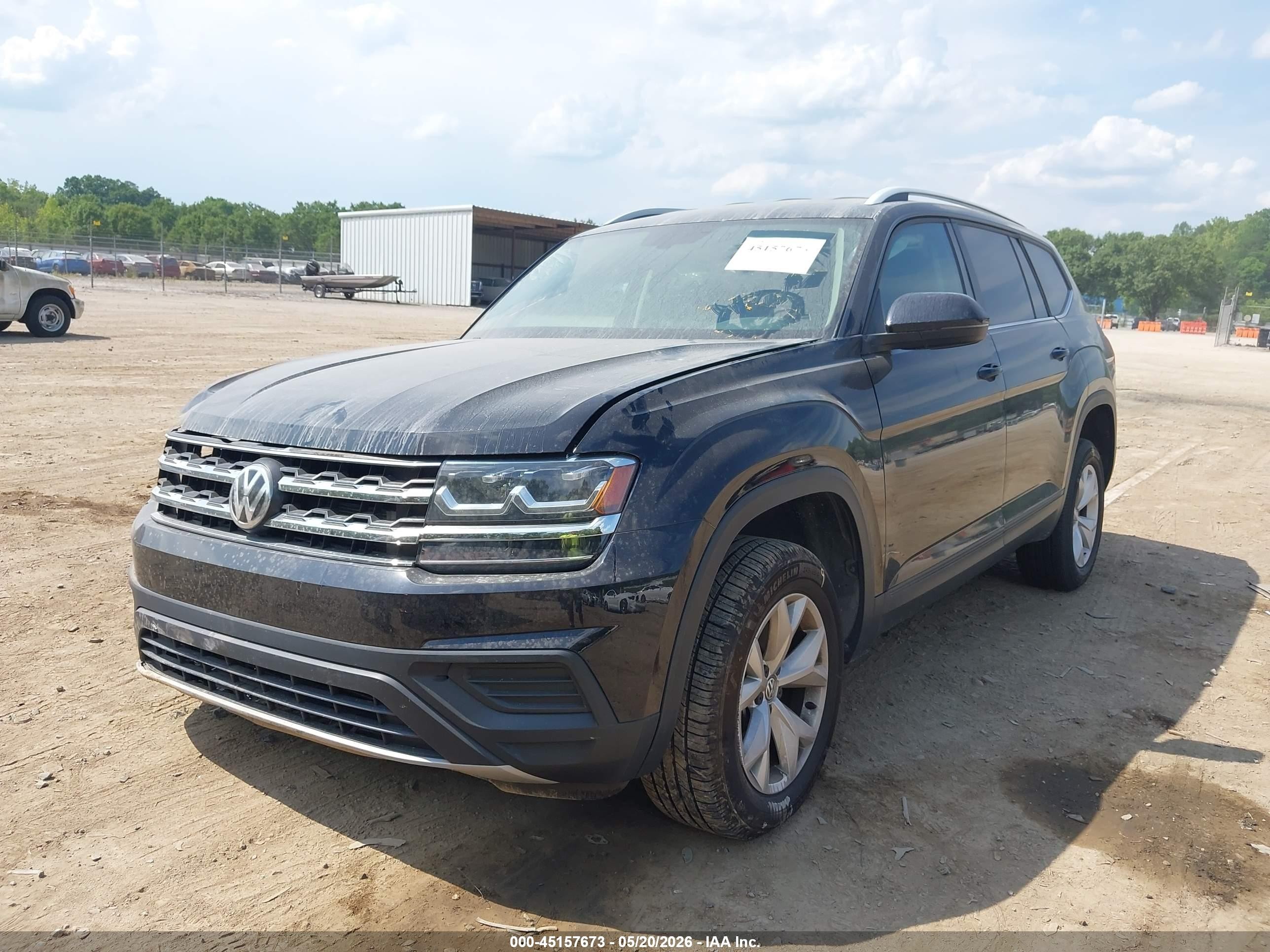 2019 Volkswagen Atlas 2.0t S Черный vin: 1V2AP2CA8KC620675