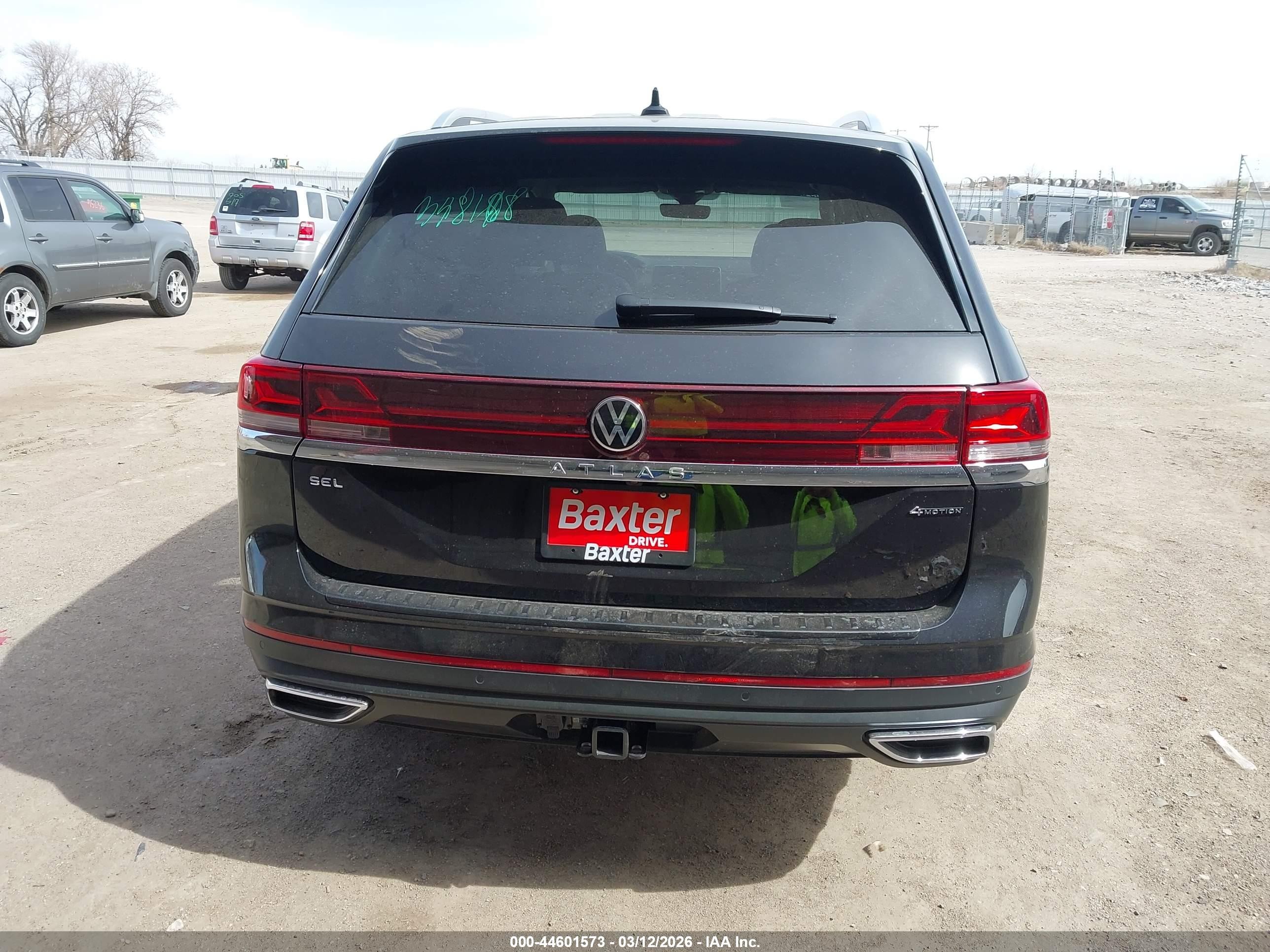 2026 Volkswagen Atlas Sel Black vin: 1V2BN2CA6TC533918