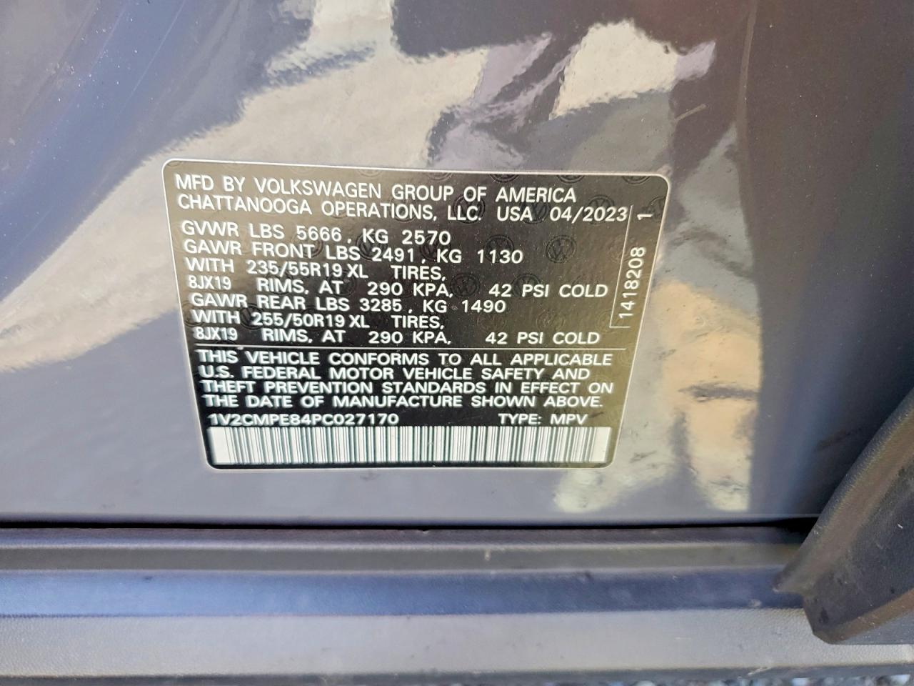 2023 Volkswagen Id.4 Pro Gray vin: 1V2CMPE84PC027170