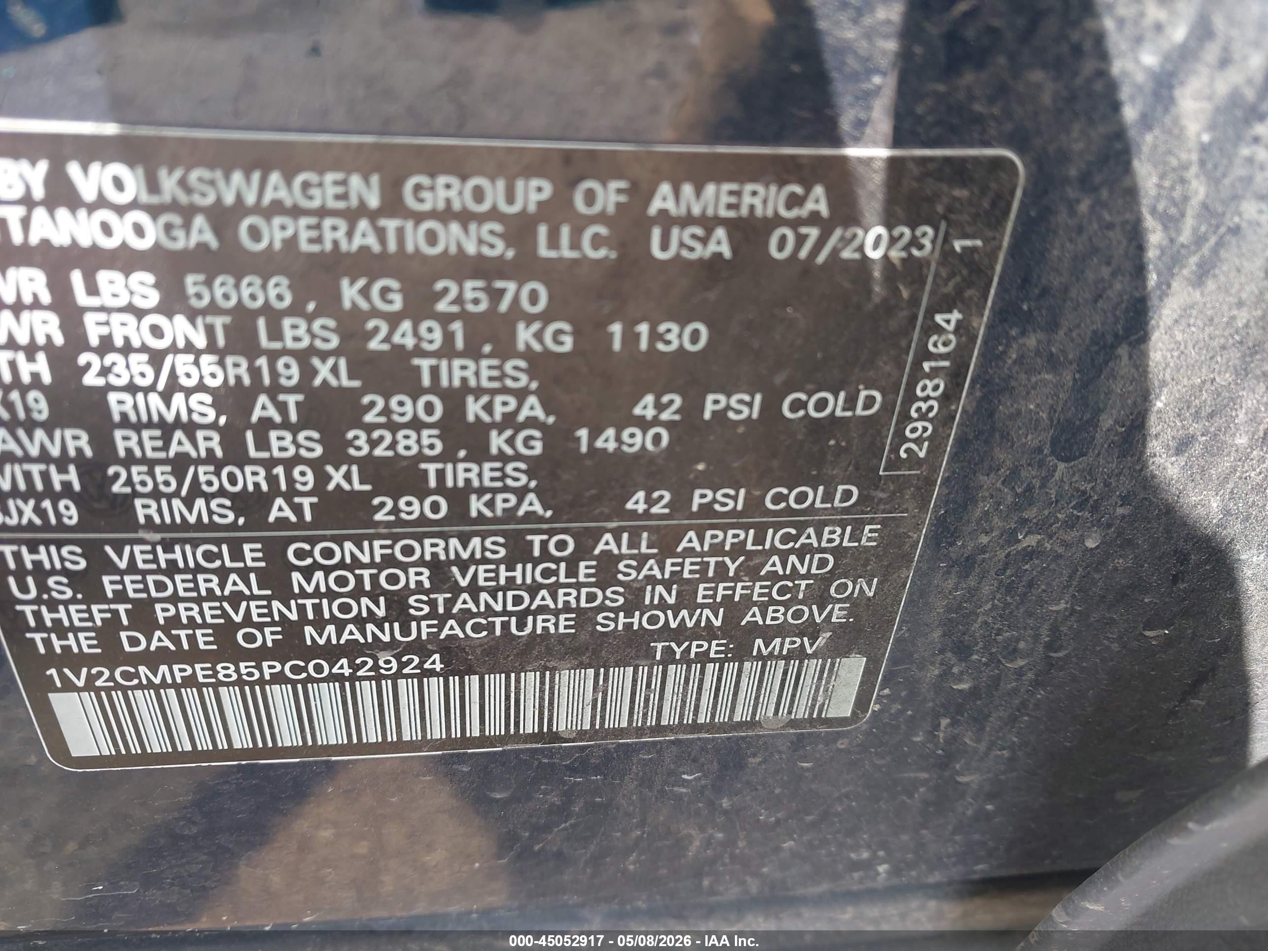 2023 Volkswagen Id.4 Pro Blue vin: 1V2CMPE85PC042924