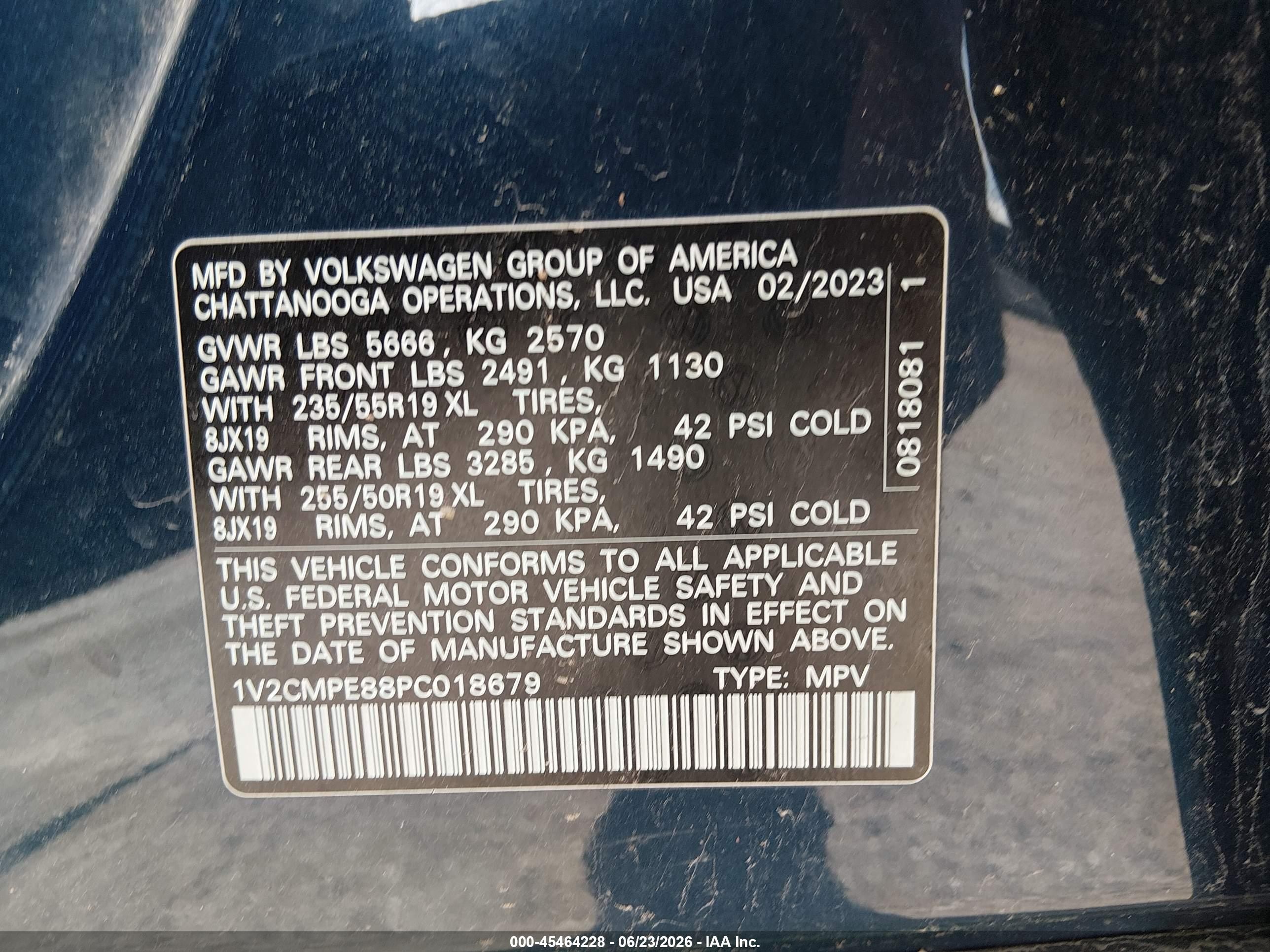 2023 Volkswagen Id.4 Pro Blue vin: 1V2CMPE88PC018679
