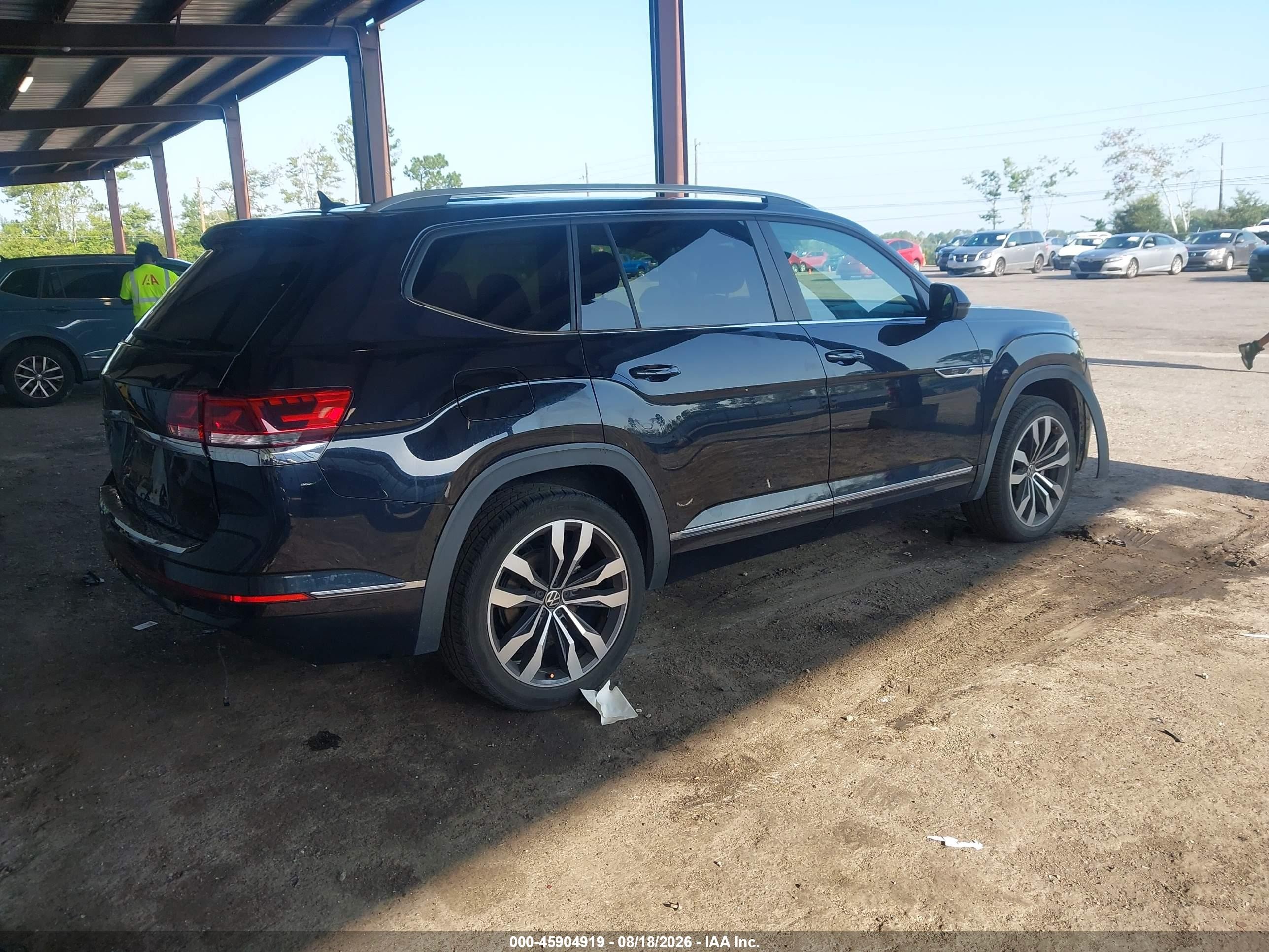 2021 Volkswagen Atlas 3.6l V6 Sel R-line Blue vin: 1V2CR2CA7MC557106