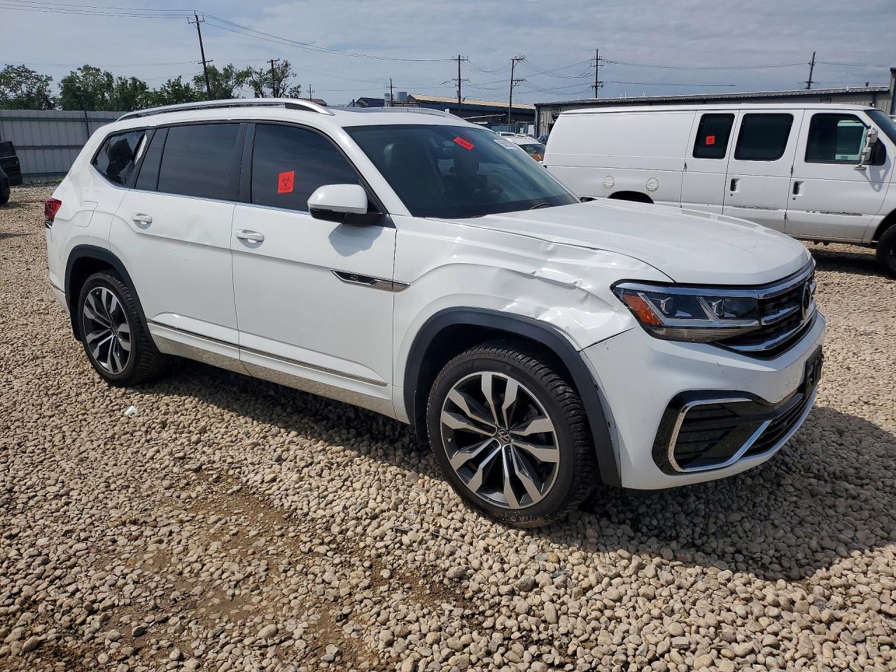 2021 Volkswagen Atlas Sel R-line White vin: 1V2CR2CA8MC559611
