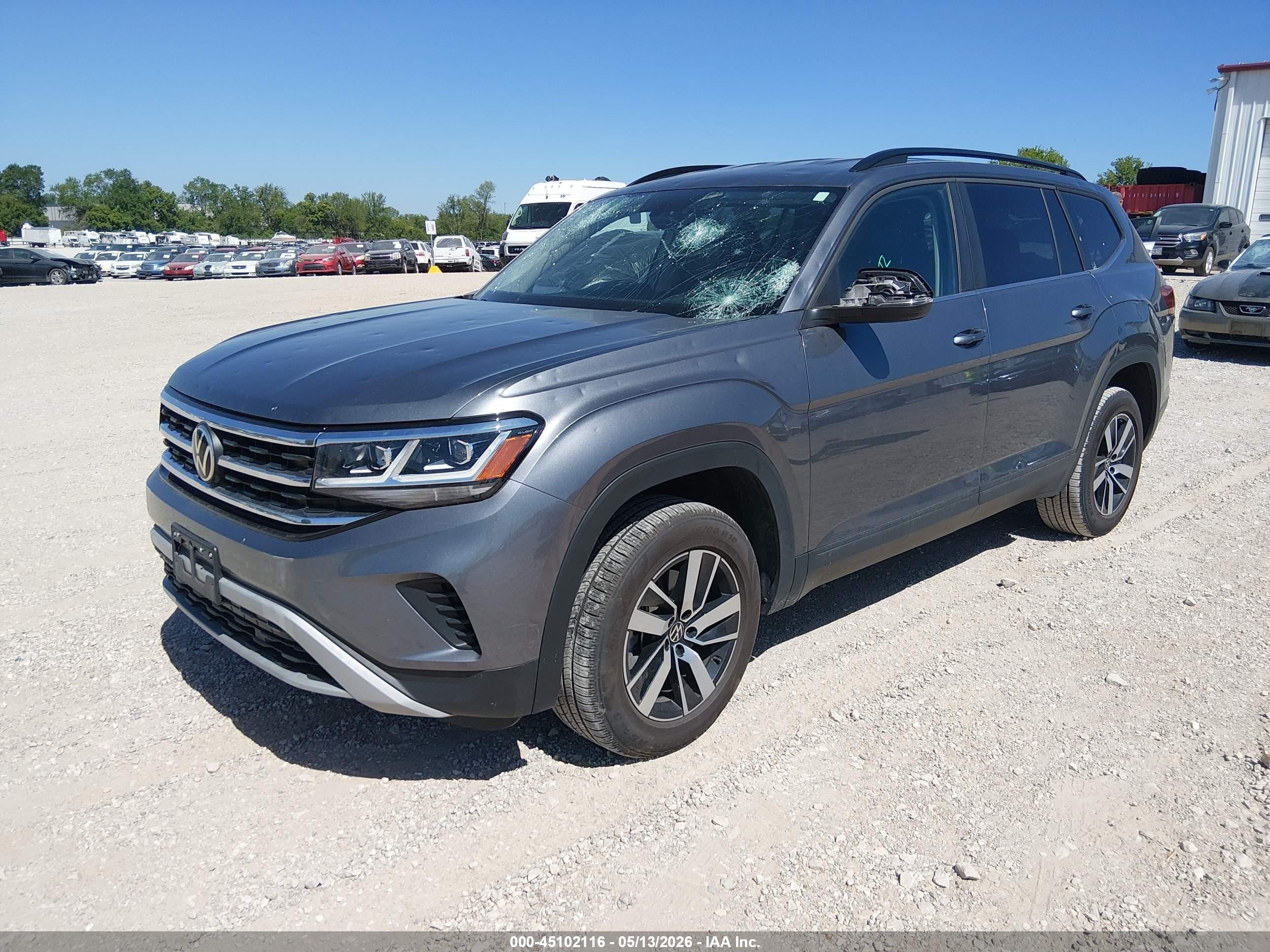 2022 Volkswagen Atlas 2.0t Se Gray vin: 1V2DP2CA2NC516104