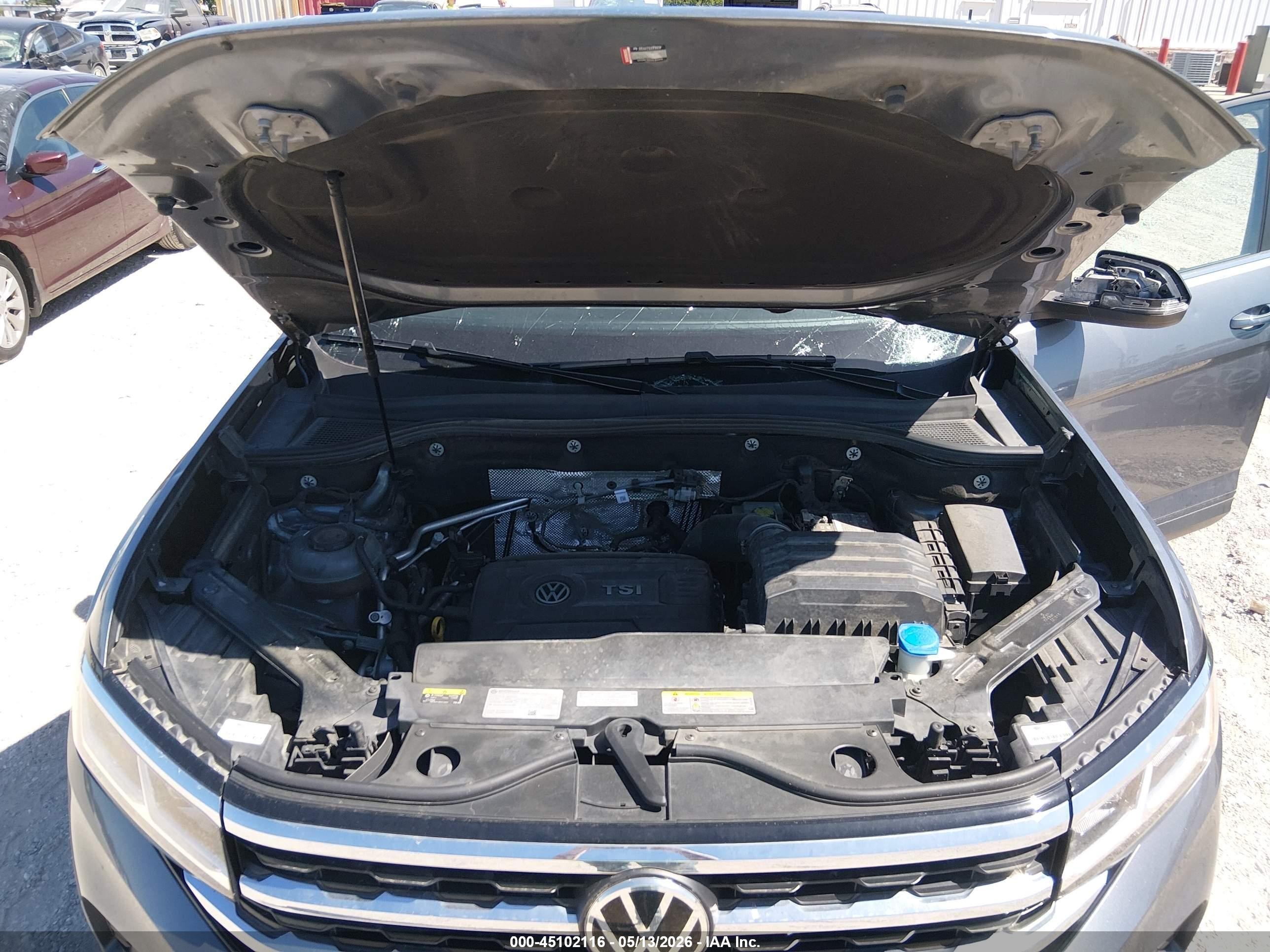 2022 Volkswagen Atlas 2.0t Se Gray vin: 1V2DP2CA2NC516104