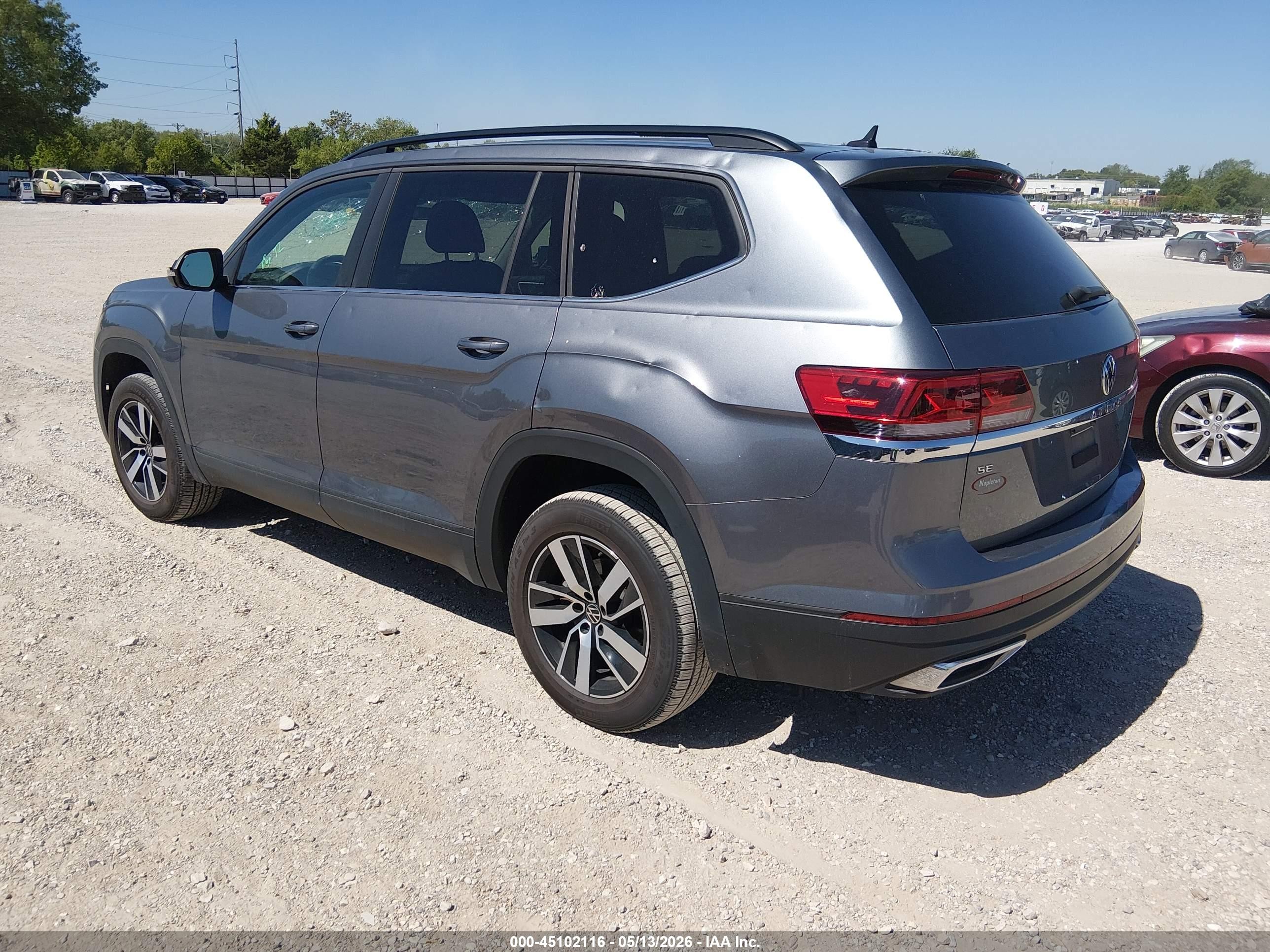 2022 Volkswagen Atlas 2.0t Se Gray vin: 1V2DP2CA2NC516104