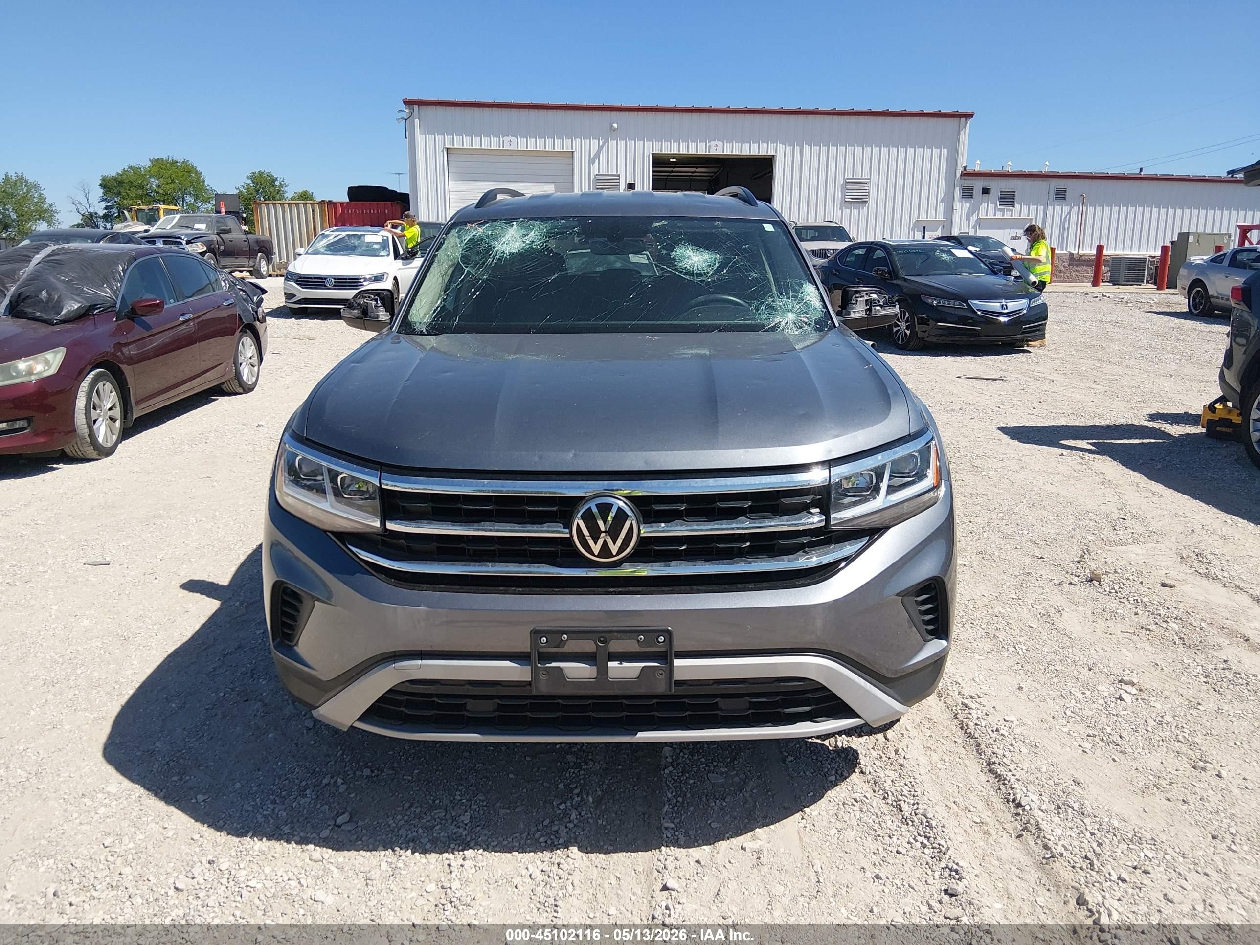 2022 Volkswagen Atlas 2.0t Se Gray vin: 1V2DP2CA2NC516104