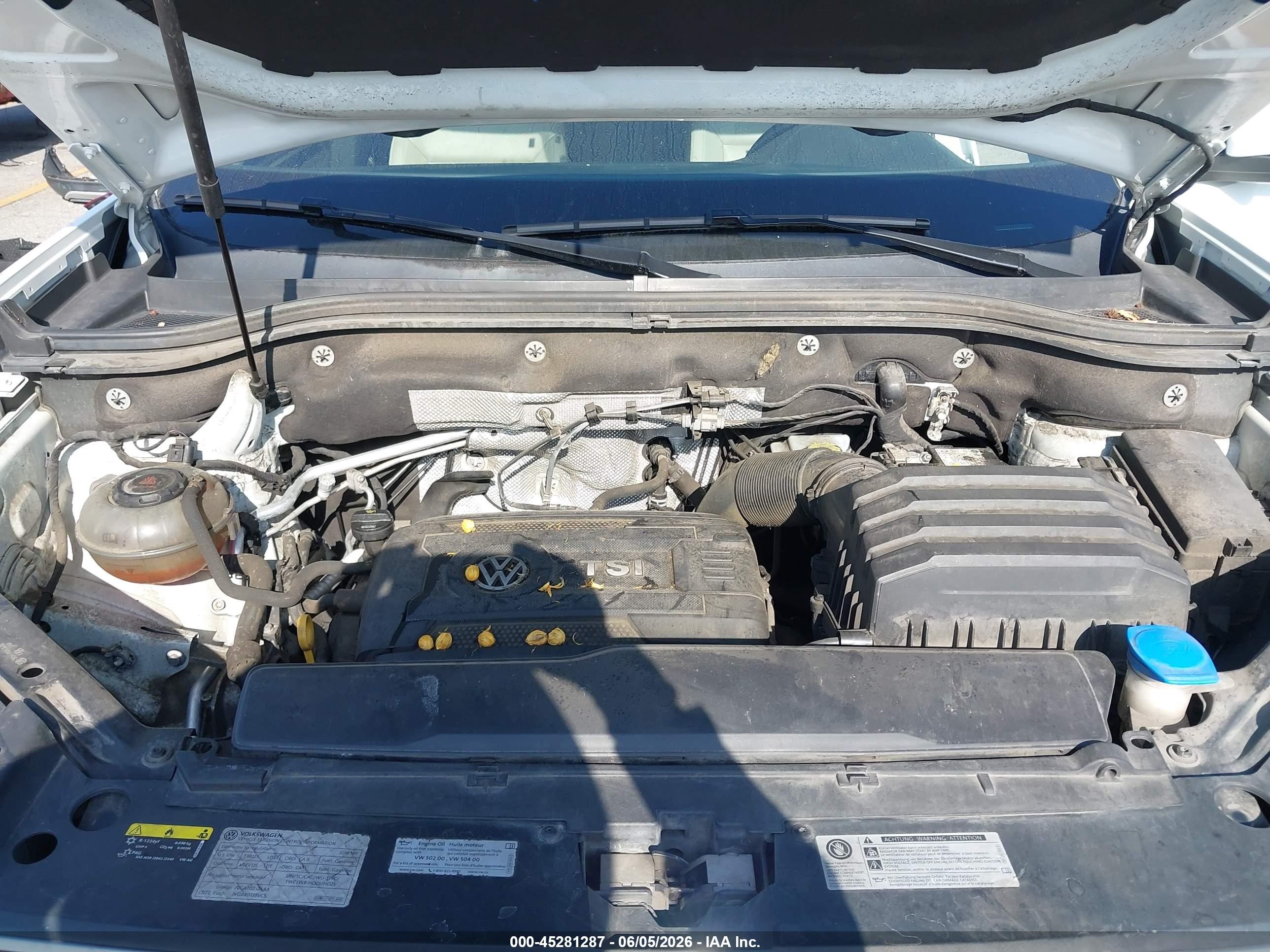 2018 Volkswagen Atlas 2.0t Se/2.0t Se W/technology White vin: 1V2DP2CA6JC599837