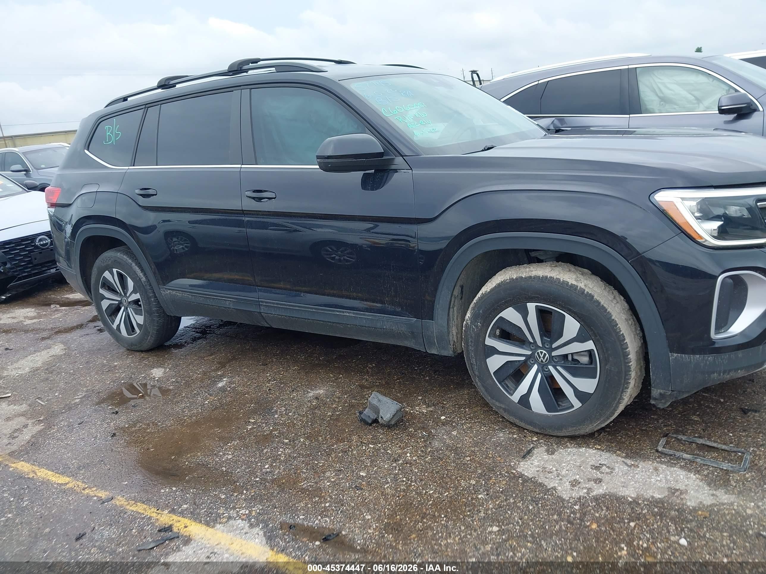 2024 Volkswagen Atlas 2.0t Se Black vin: 1V2DR2CA0RC541177