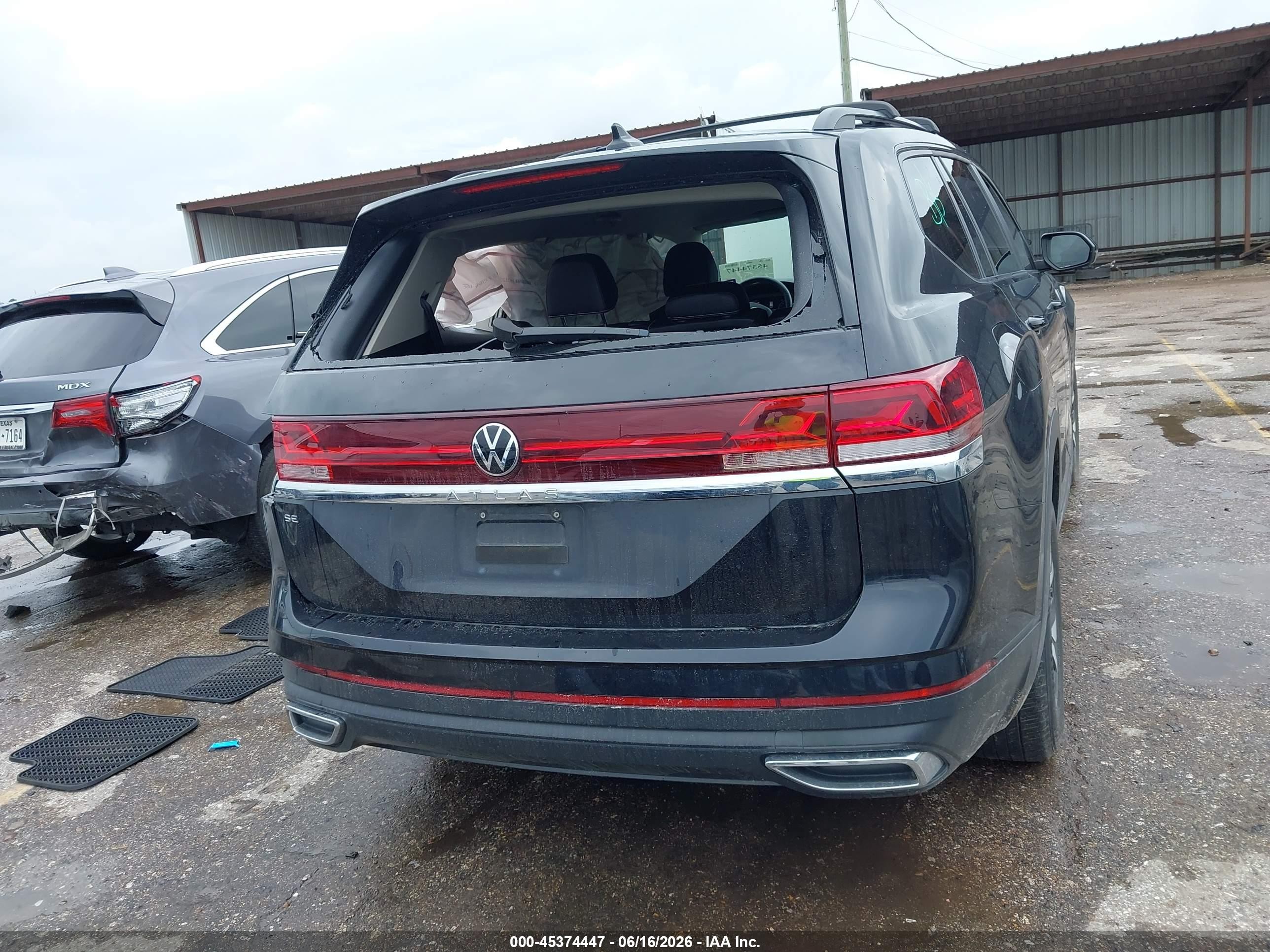 2024 Volkswagen Atlas 2.0t Se Black vin: 1V2DR2CA0RC541177