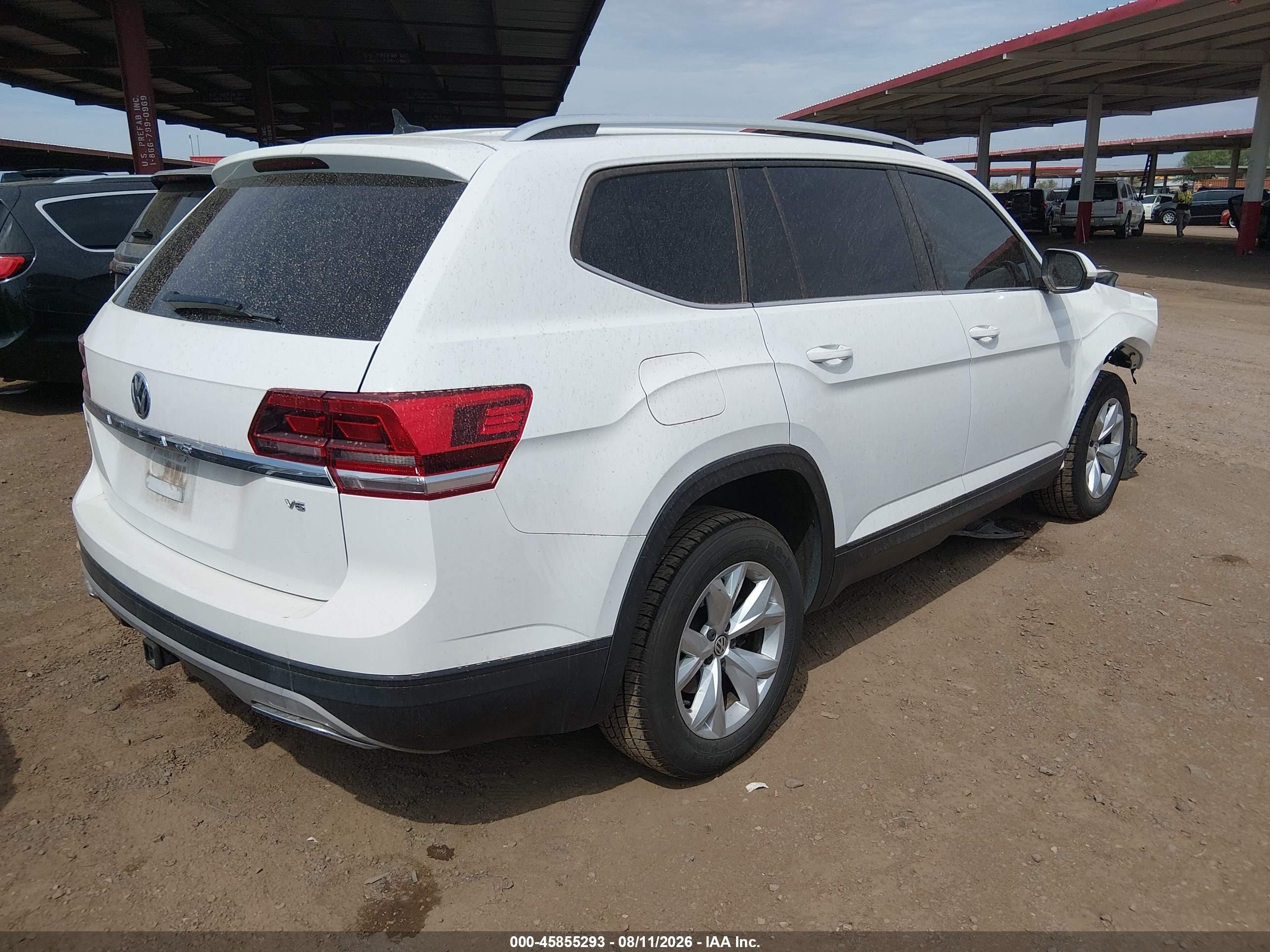 2019 Volkswagen Atlas 3.6l V6 Se White vin: 1V2DR2CA5KC594222