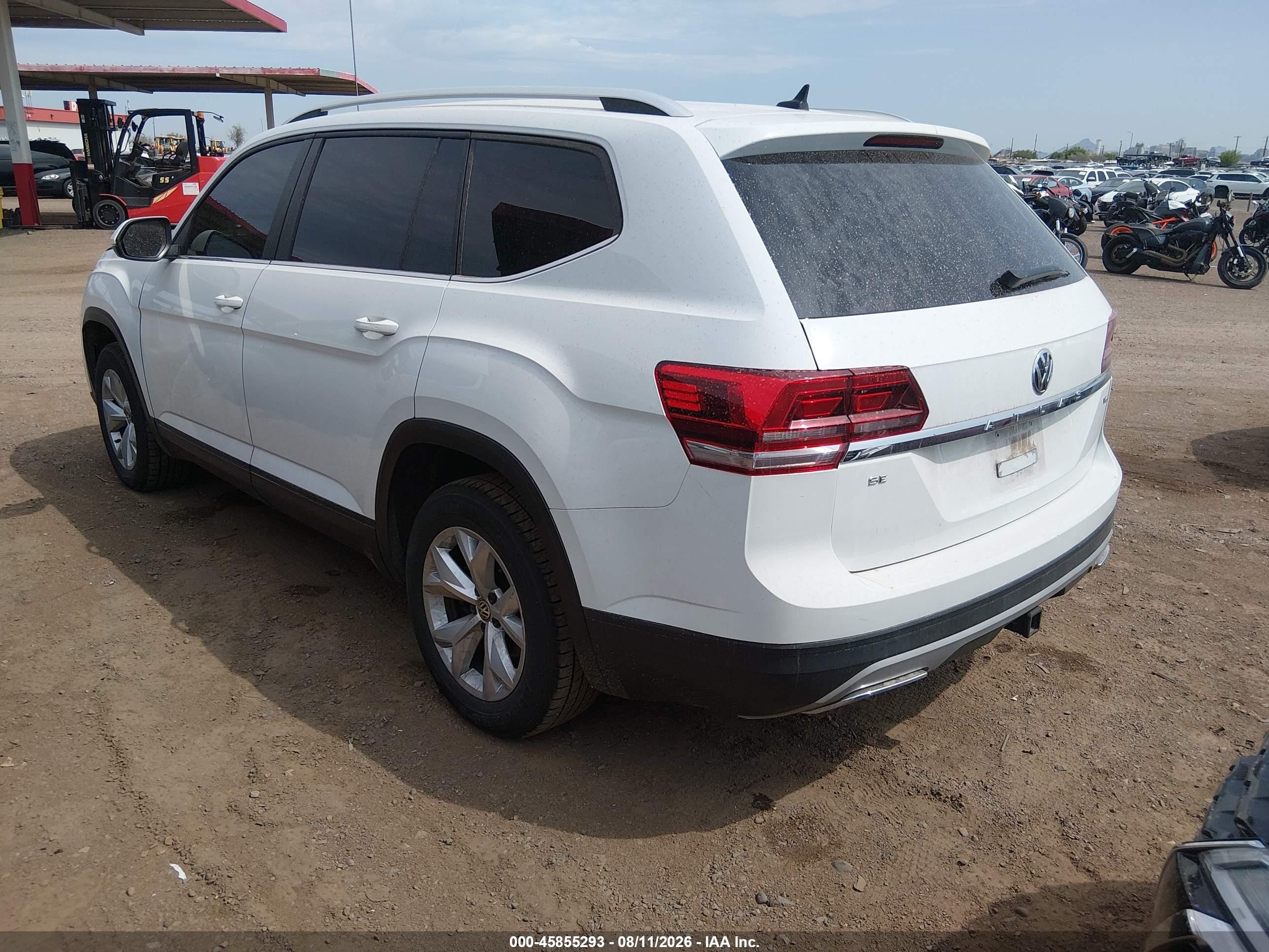 2019 Volkswagen Atlas 3.6l V6 Se White vin: 1V2DR2CA5KC594222