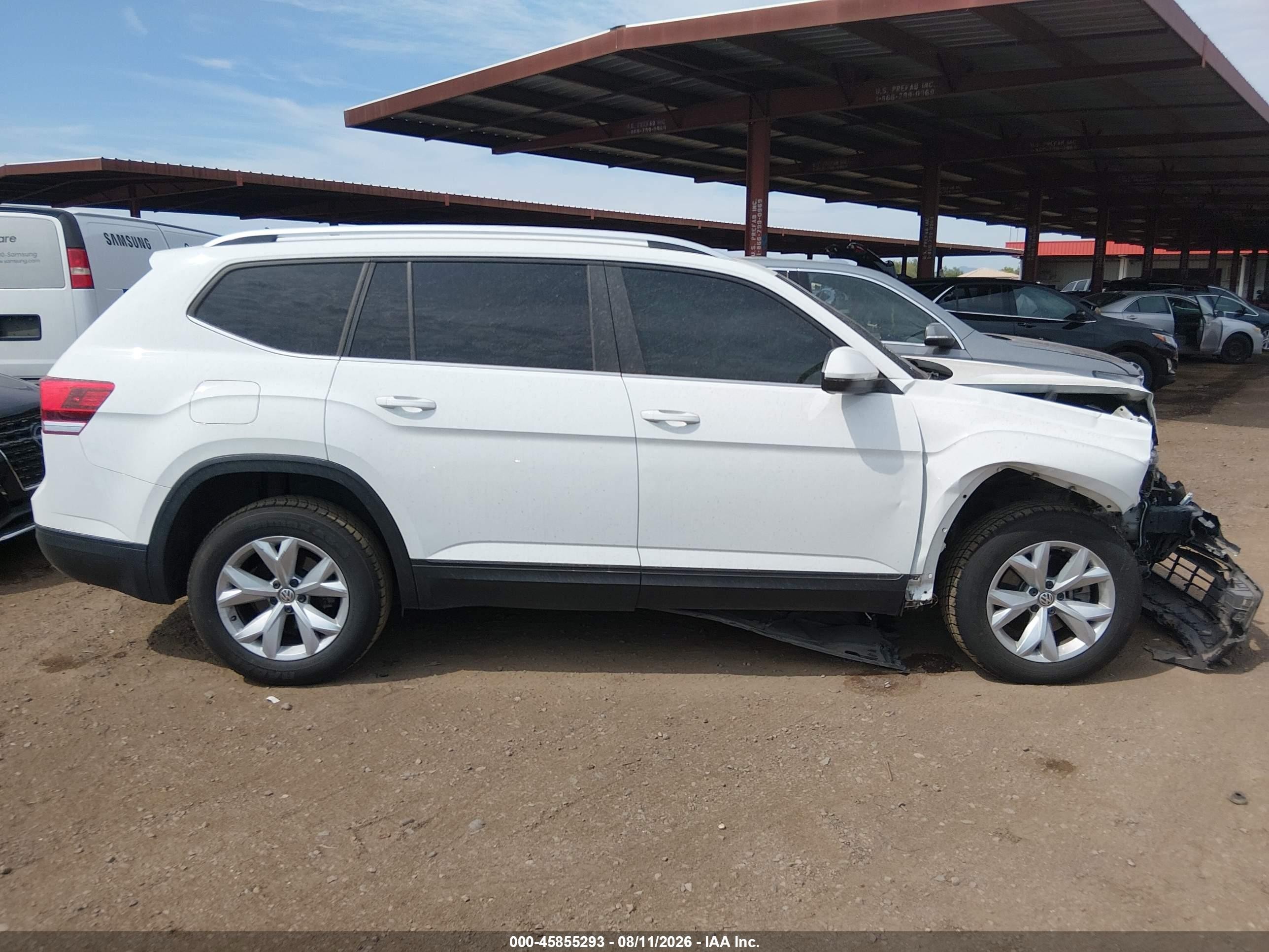 2019 Volkswagen Atlas 3.6l V6 Se White vin: 1V2DR2CA5KC594222