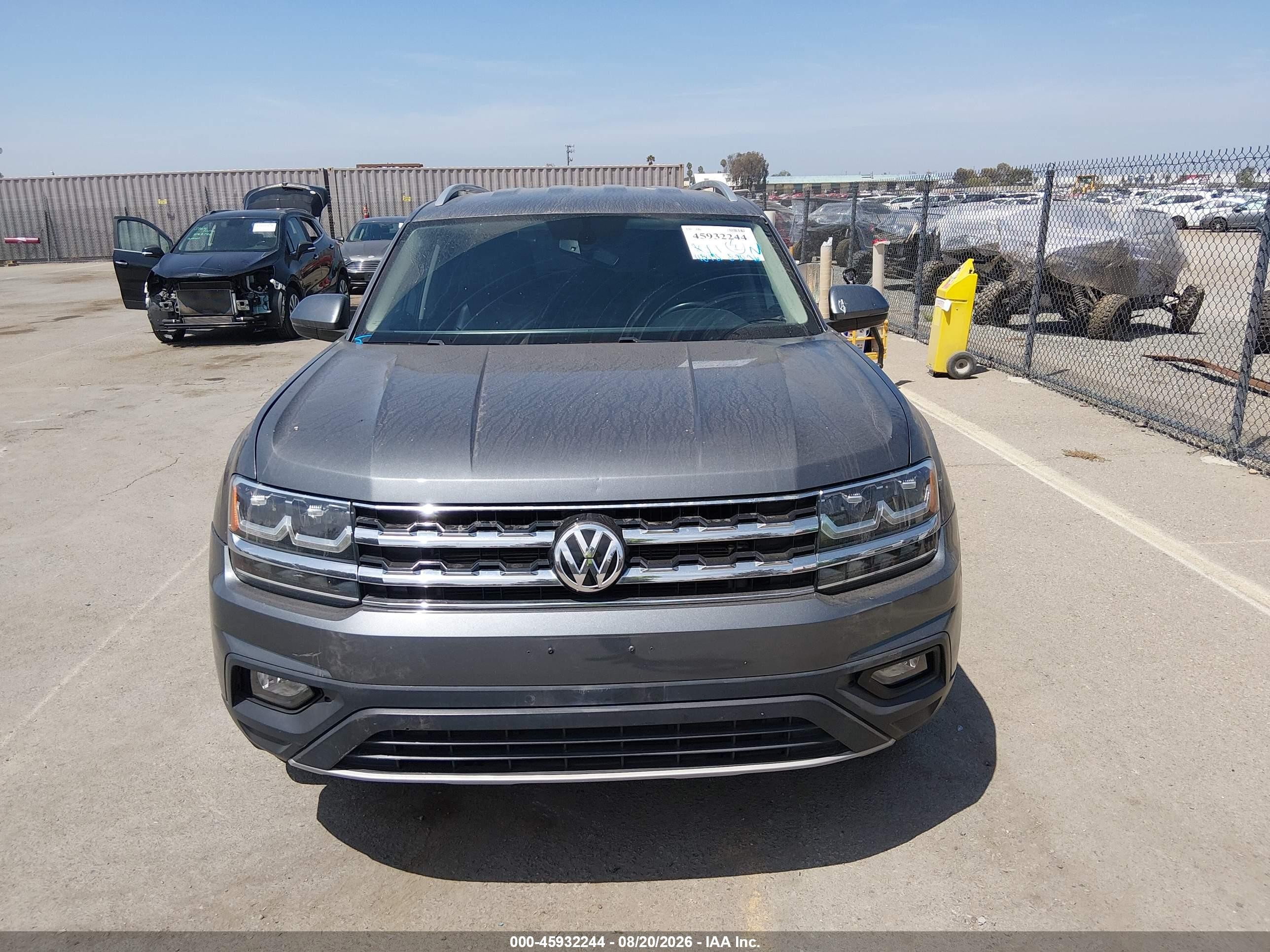 2019 Volkswagen Atlas 3.6l V6 Se Серый vin: 1V2DR2CA9KC603133