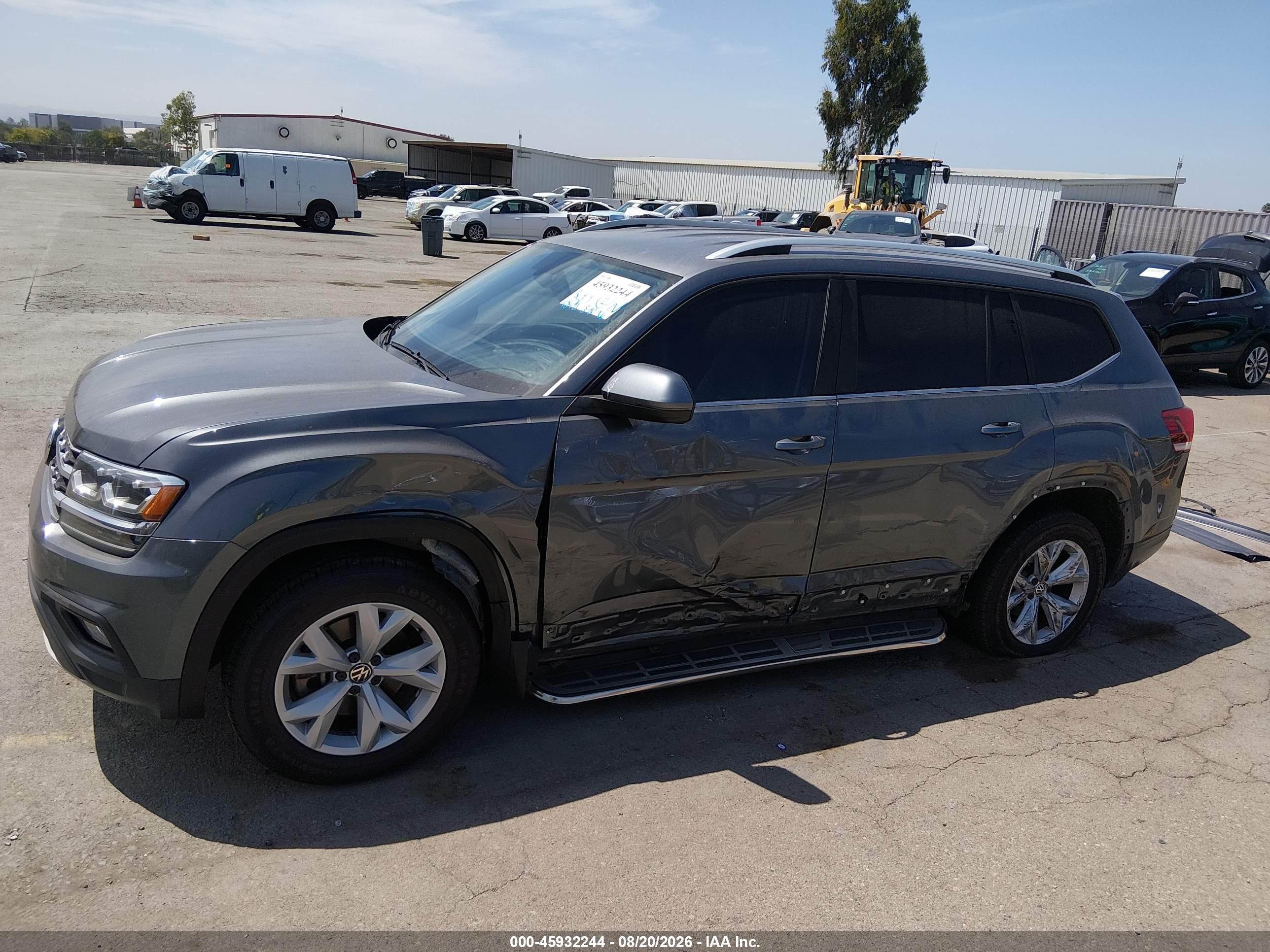 2019 Volkswagen Atlas 3.6l V6 Se Серый vin: 1V2DR2CA9KC603133