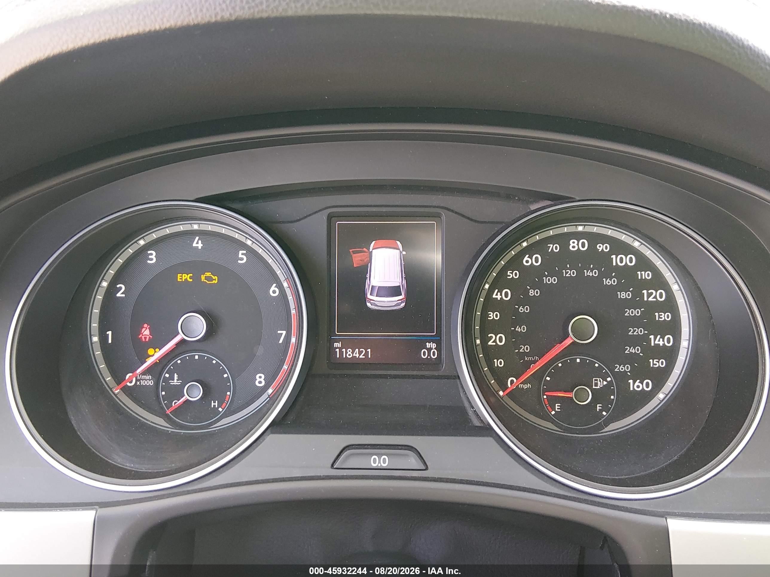 2019 Volkswagen Atlas 3.6l V6 Se Серый vin: 1V2DR2CA9KC603133