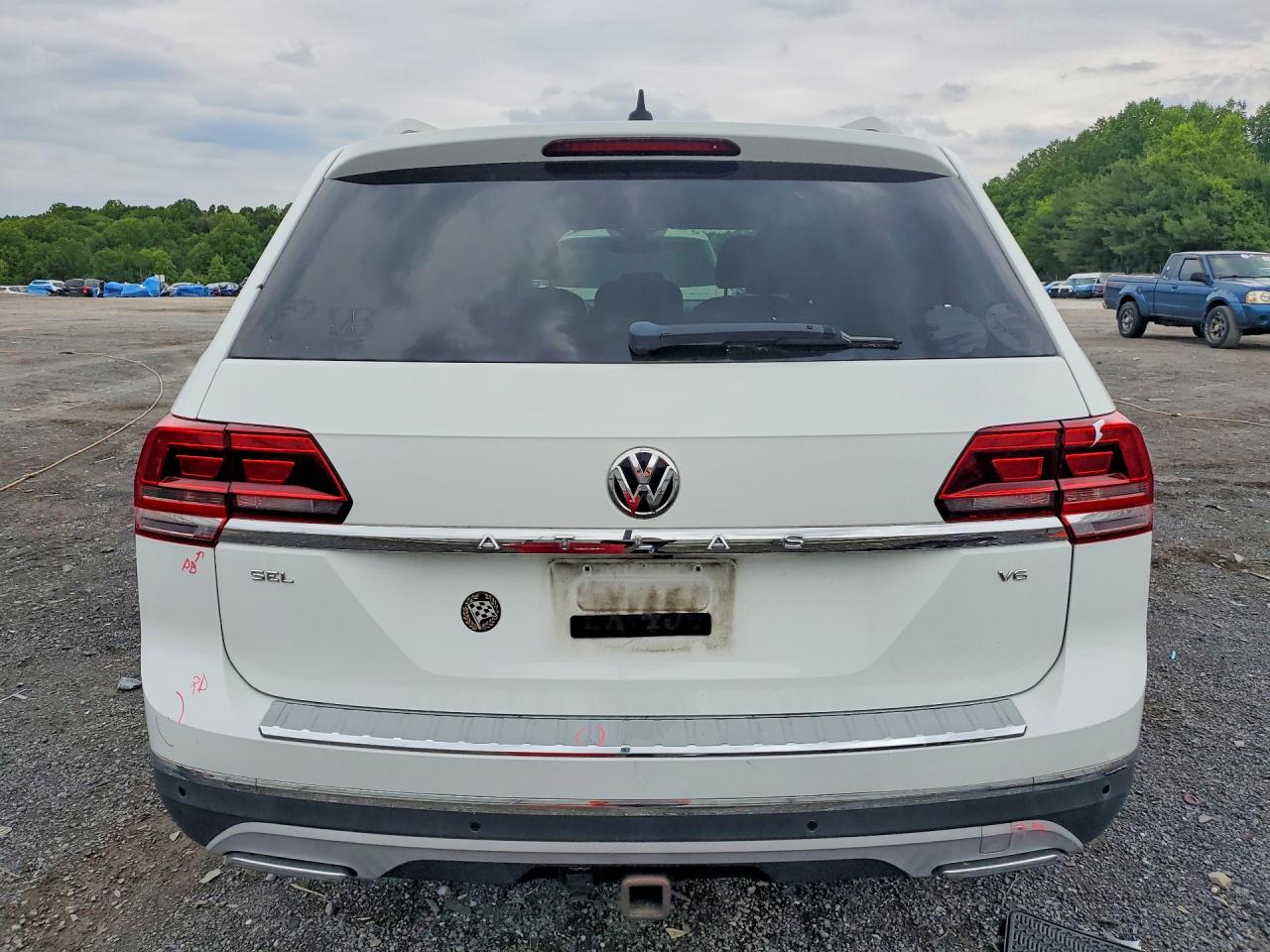 2018 Volkswagen Atlas Sel White vin: 1V2ER2CA2JC533784
