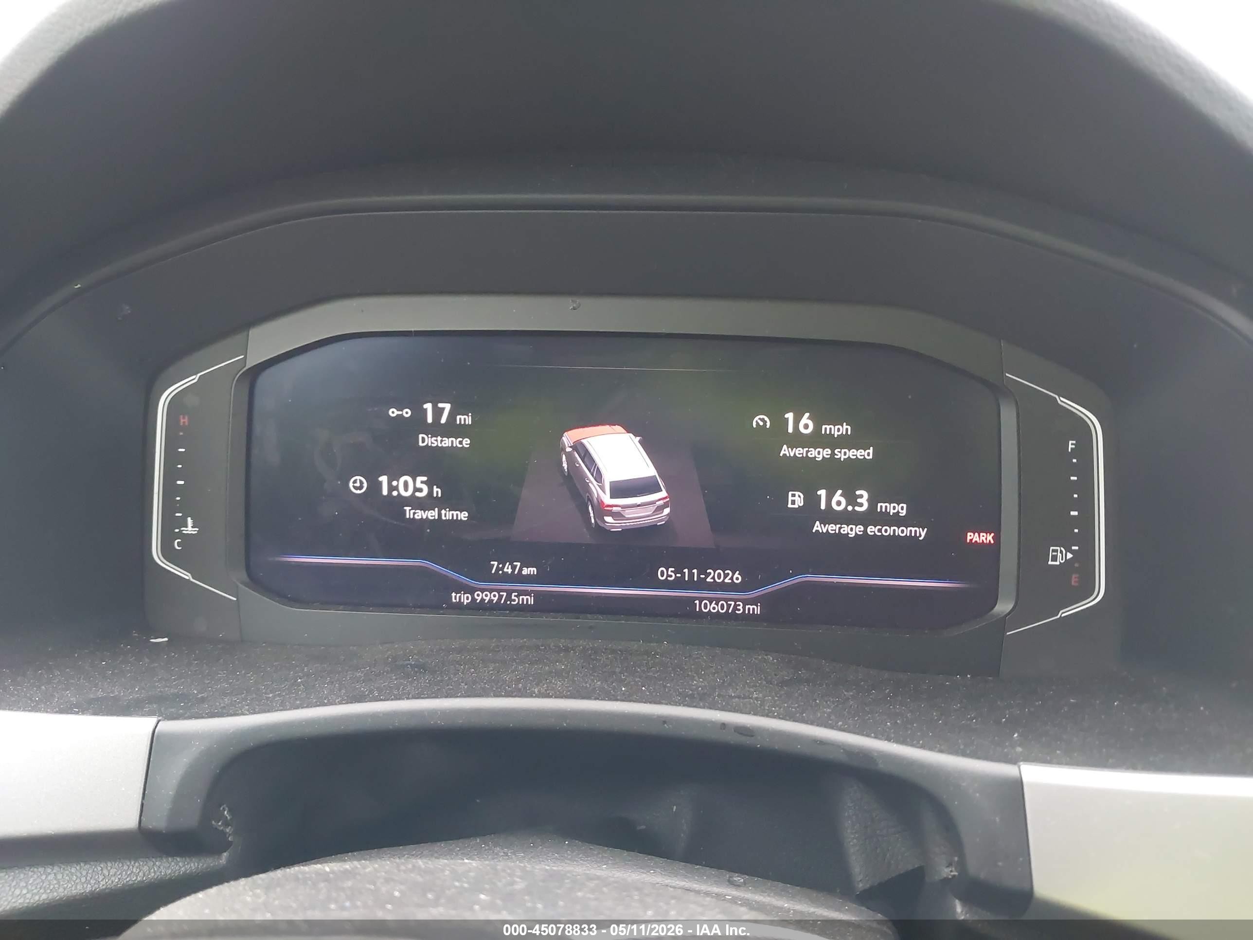 2019 Volkswagen Atlas 3.6l V6 Sel Gray vin: 1V2ER2CA4KC582809