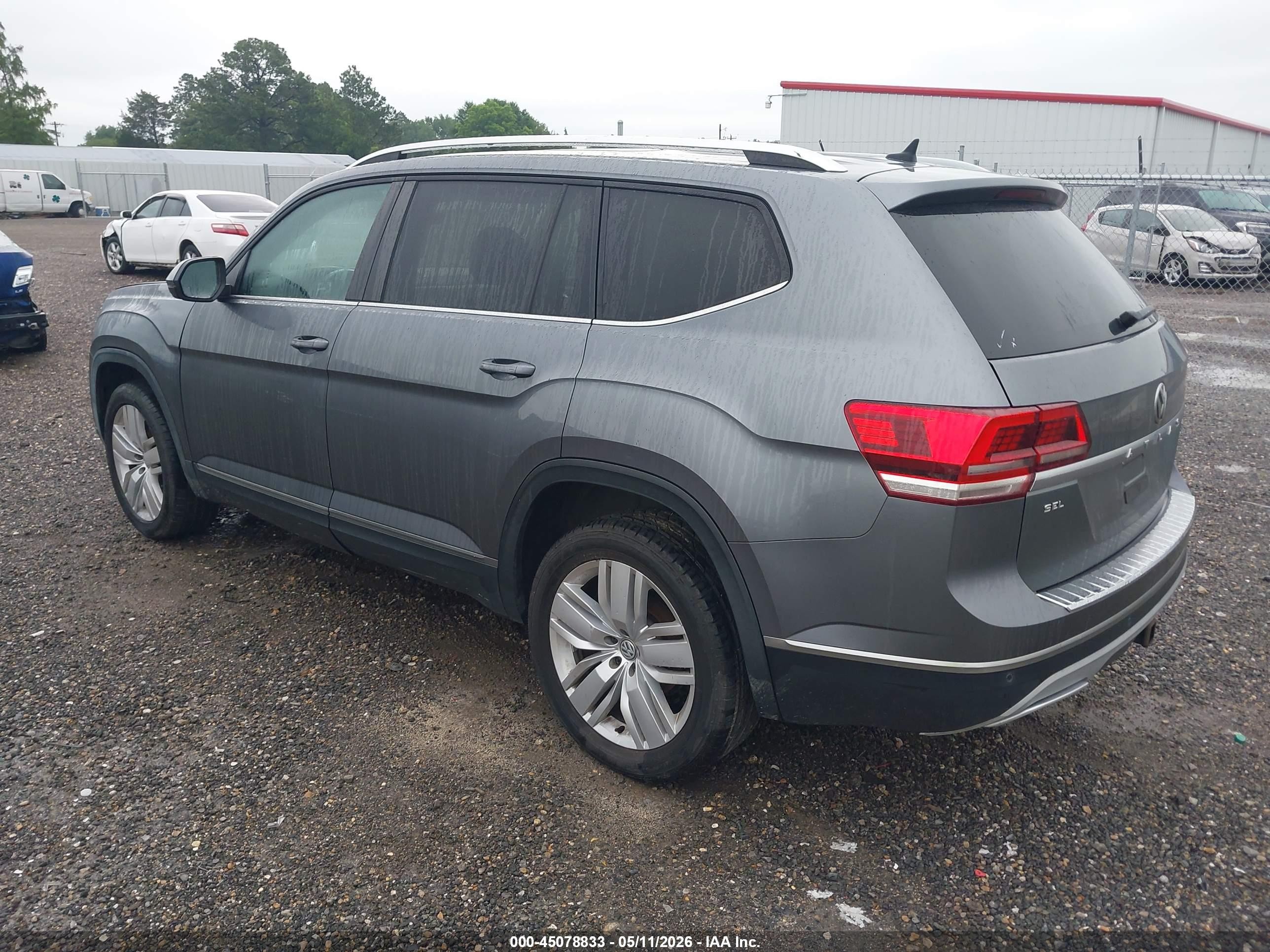 2019 Volkswagen Atlas 3.6l V6 Sel Gray vin: 1V2ER2CA4KC582809