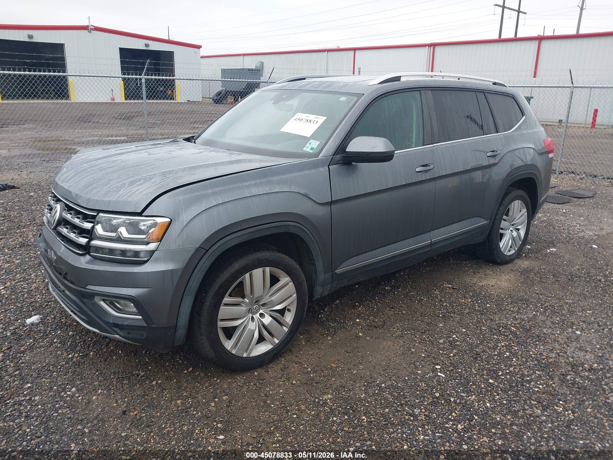 2019 Volkswagen Atlas 3.6l V6 Sel Gray vin: 1V2ER2CA4KC582809