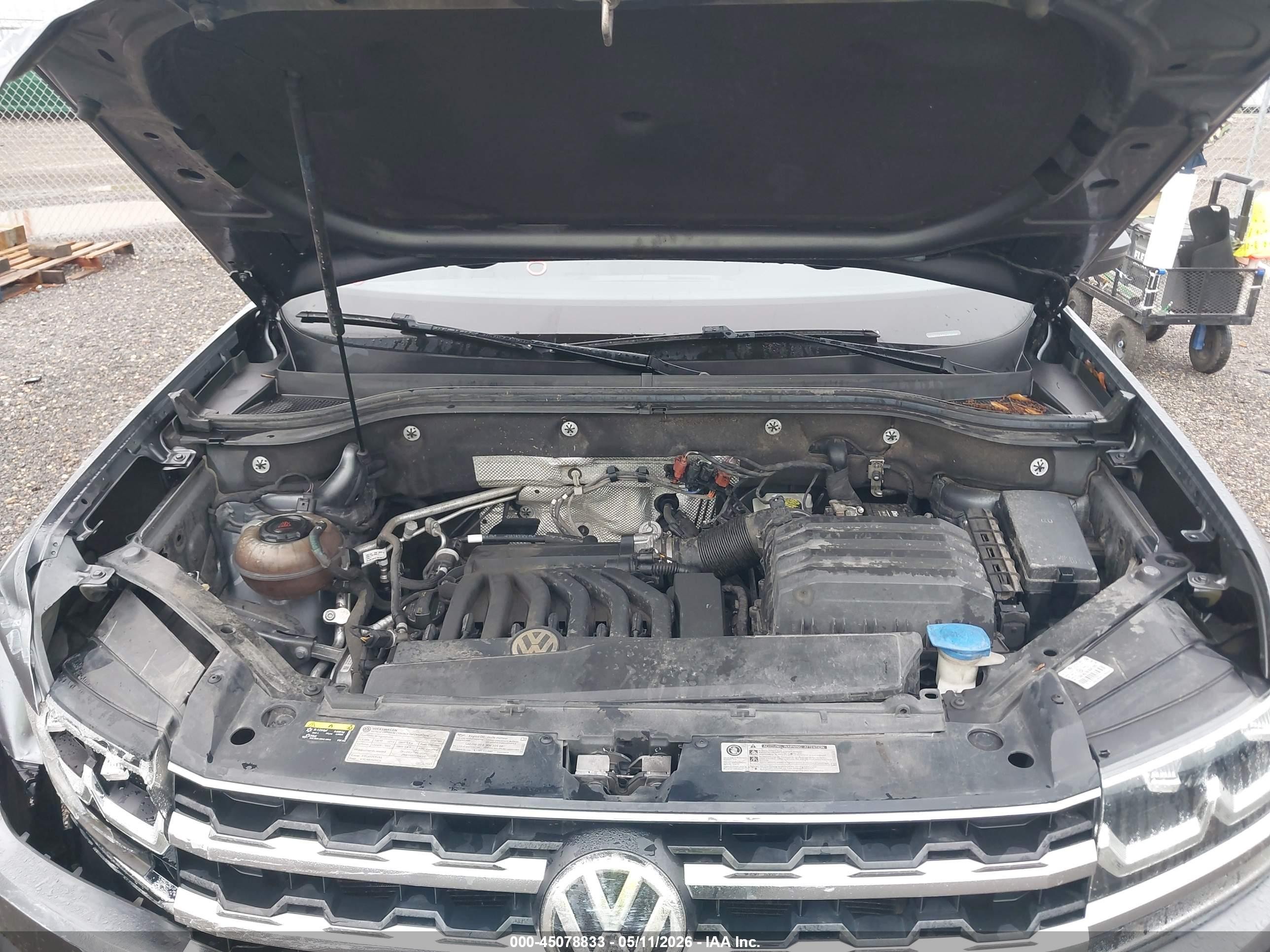 2019 Volkswagen Atlas 3.6l V6 Sel Gray vin: 1V2ER2CA4KC582809