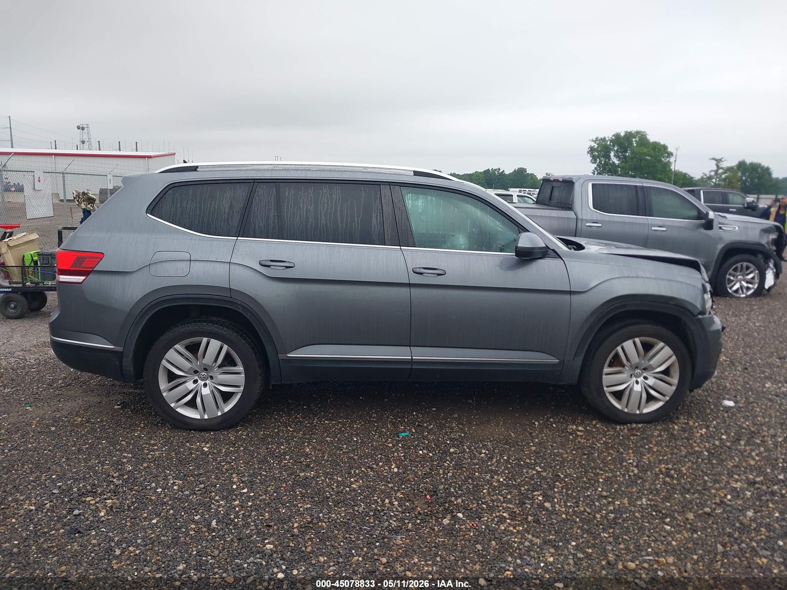 2019 Volkswagen Atlas 3.6l V6 Sel Gray vin: 1V2ER2CA4KC582809