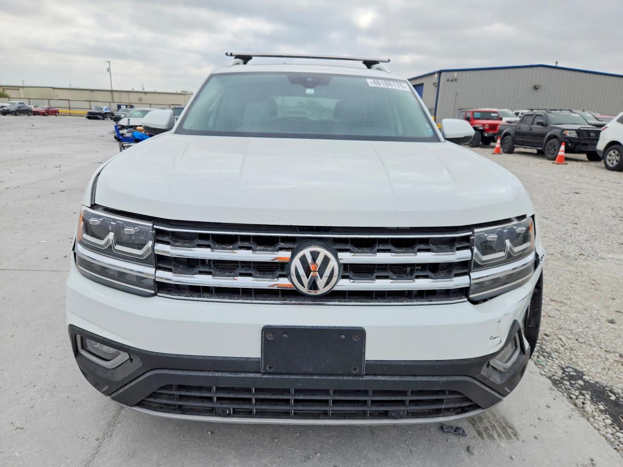 2019 Volkswagen Atlas Sel White vin: 1V2ER2CA7KC618119