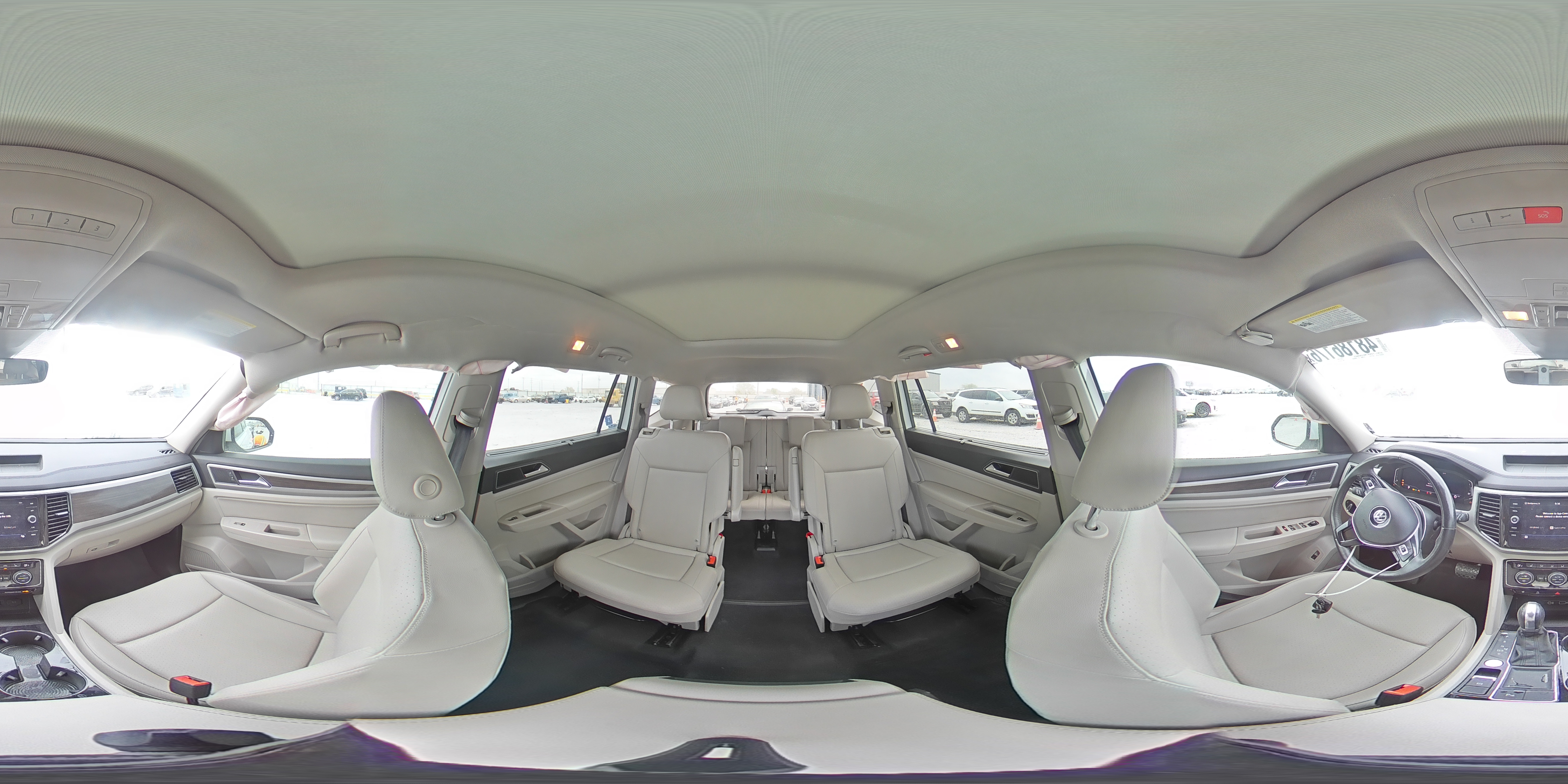 2019 Volkswagen Atlas Sel White vin: 1V2ER2CA7KC618119