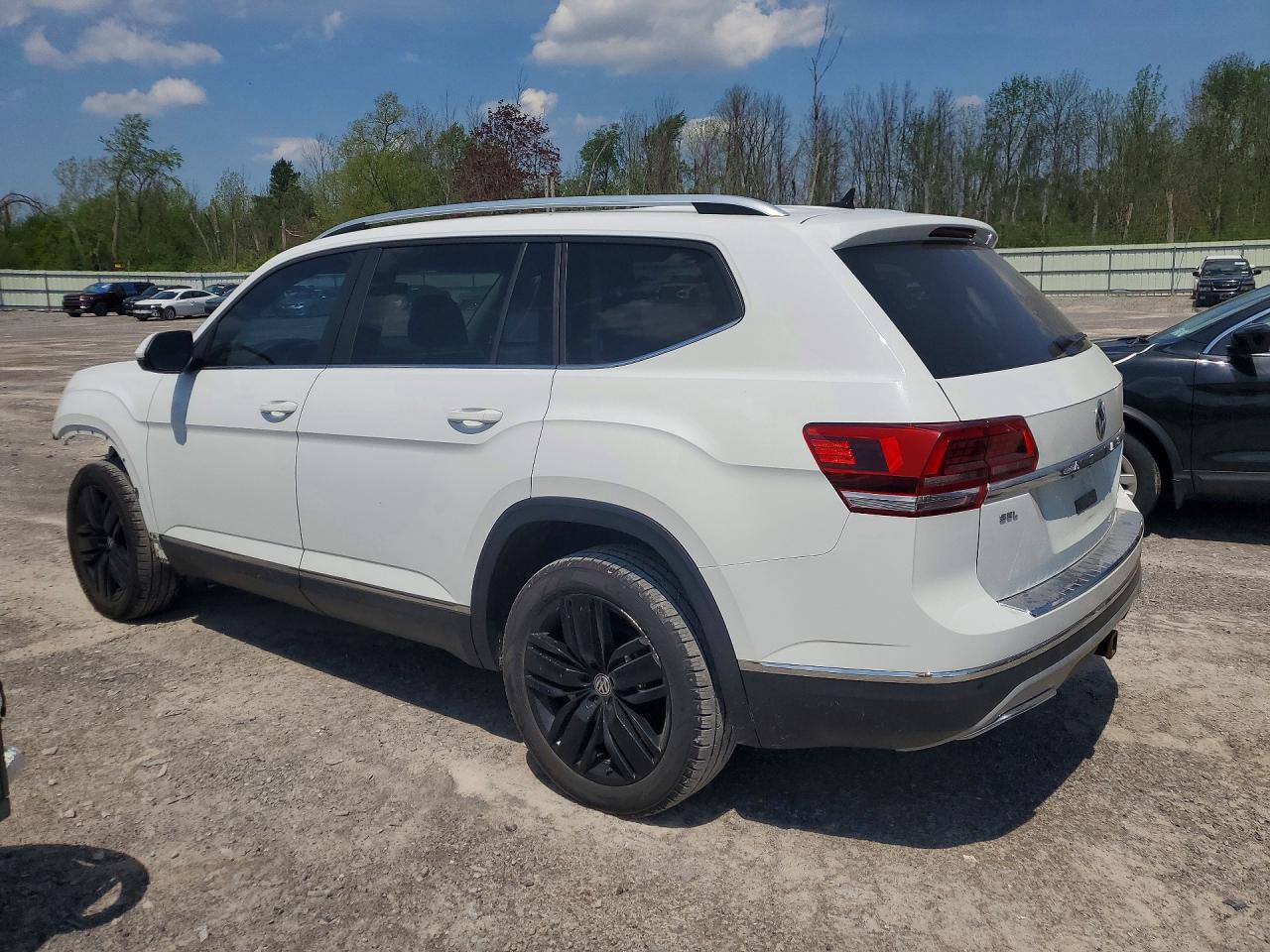 2019 Volkswagen Atlas Sel White vin: 1V2ER2CA8KC554379