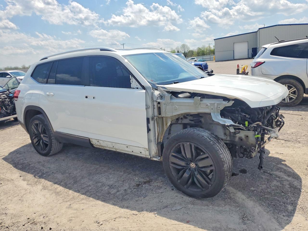 2019 Volkswagen Atlas Sel White vin: 1V2ER2CA8KC554379